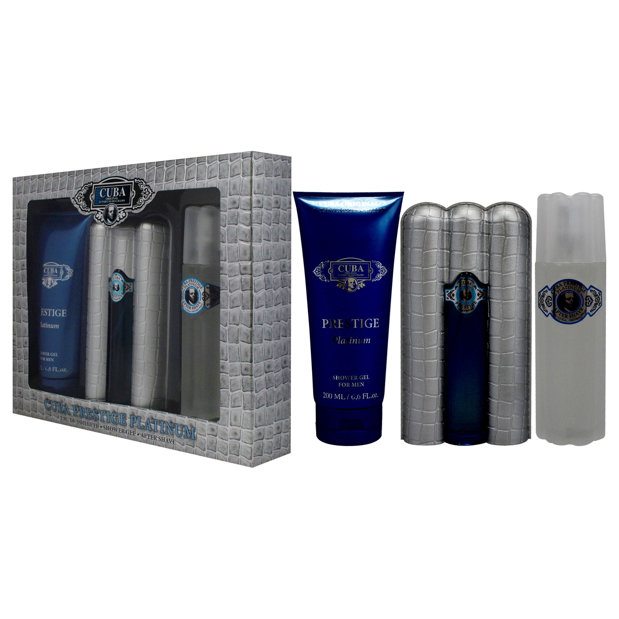 Cuba Prestige Platinum by Cuba for Men - 3 Pc Gift Set 3oz EDT Spray, 6.7oz Shower Gel, 3.3oz After Shave, , alternate image number 7