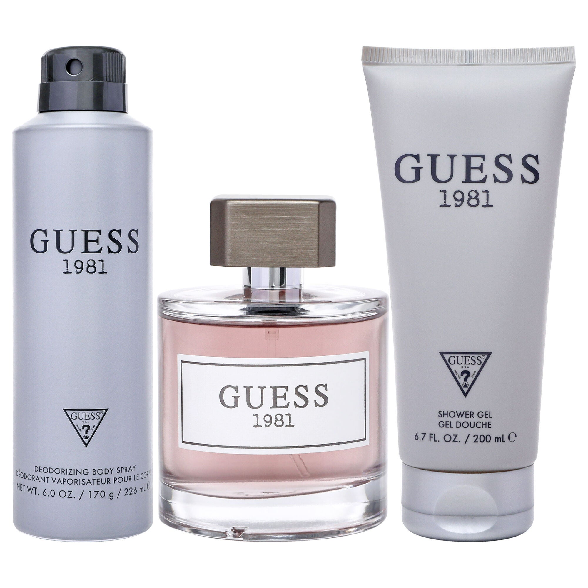 Guess 1981 by Guess for Men - 3 Pc Gift Set 3.4oz EDT Spray, 6oz Deodorant Body Spray, 6.7oz Shower Gel, See Description, alternate image number 1