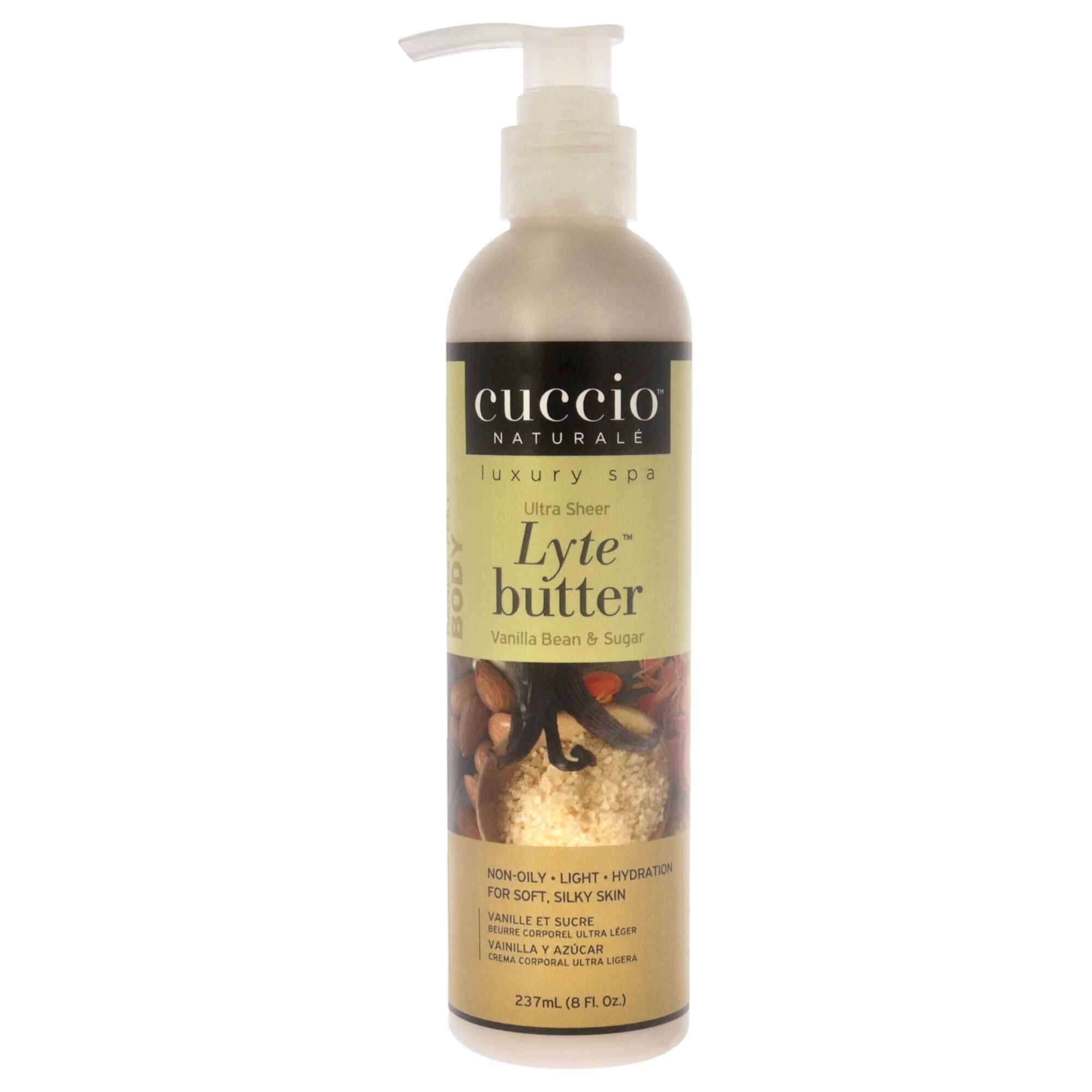 Lyte Ultra-Sheer Body Butter - Vanilla Bean and Sugar by Cuccio Naturale for Unisex - 8 oz Body Lotion, See Description, hi-res image number 0
