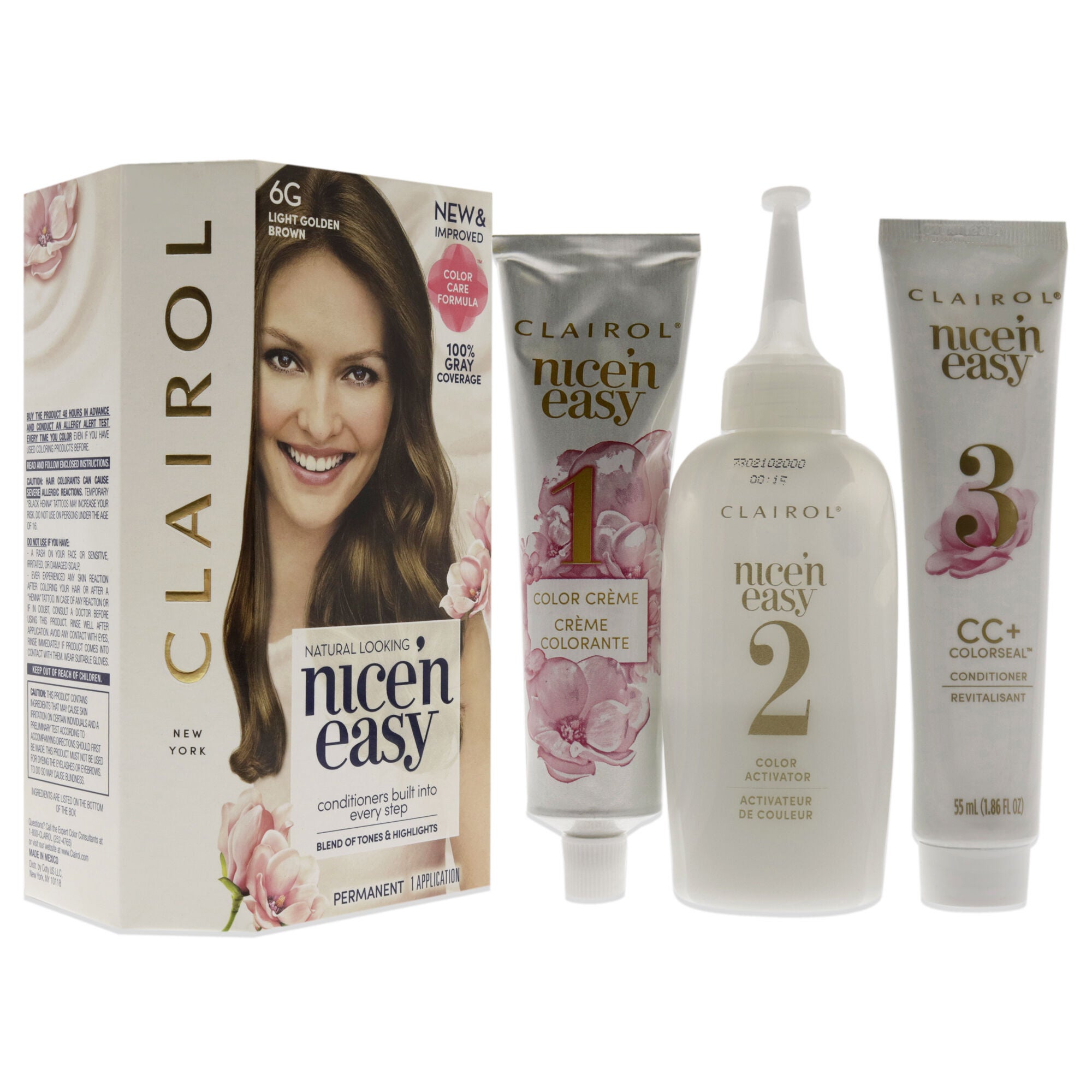 Nicen Easy Color Blend - 6G Light Golden Brown by Clairol for Women - 1 Application Hair Color, See Description, alternate image number 2
