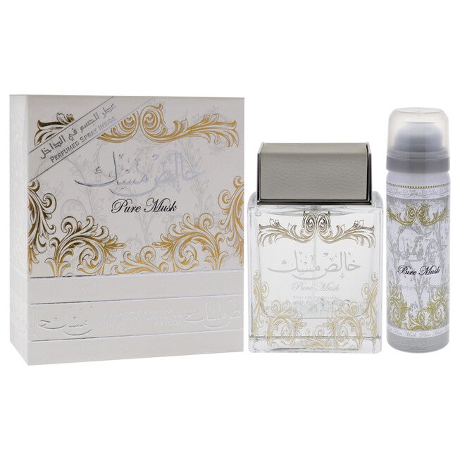 Pure Musk by Lattafa for Men - 2 Pc Gift Set 3.4oz EDP Spray, 1.7oz Perfumed Spray, See Description, alternate image number 1