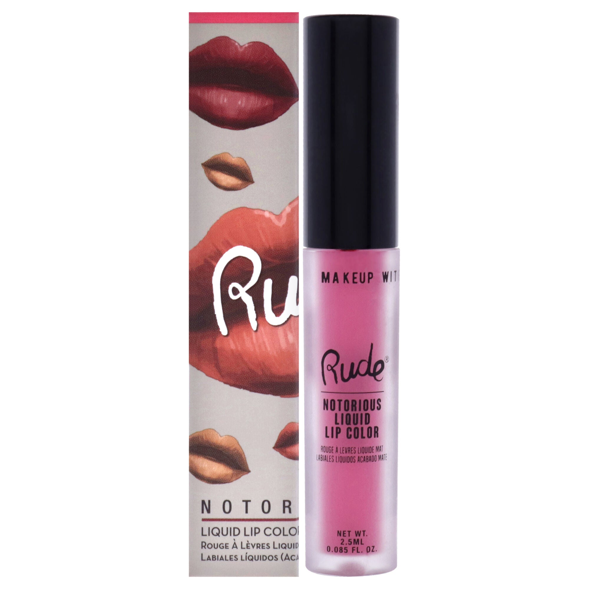 Notorious Liquid Lip Color - Vicious Cycle by Rude Cosmetics for Women - 0.1 oz Lipstick, See Description, hi-res image number 0