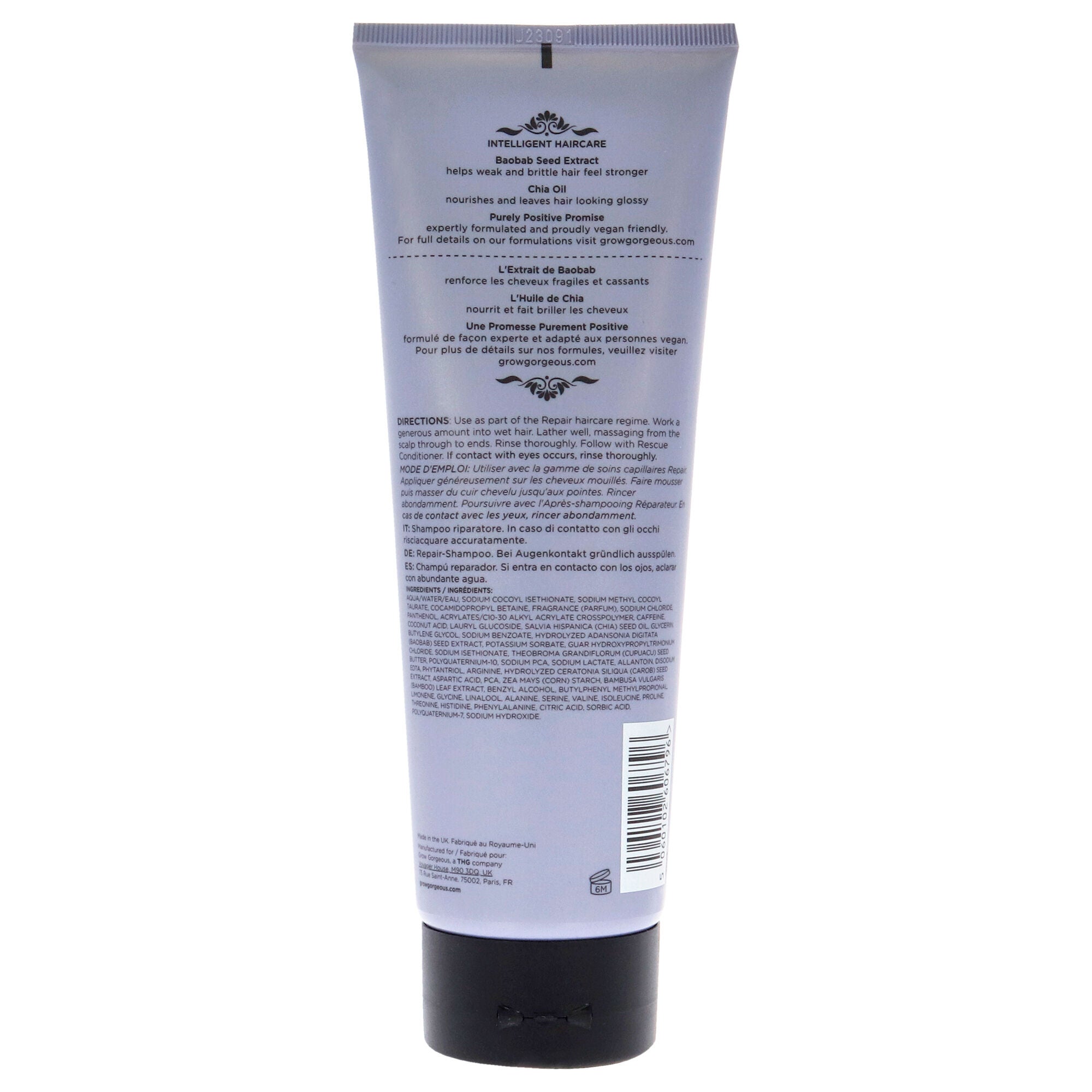Repair Rescue Shampoo by Grow Gorgeous for Unisex - 8.4 oz Shampoo, See Description, alternate image number 1