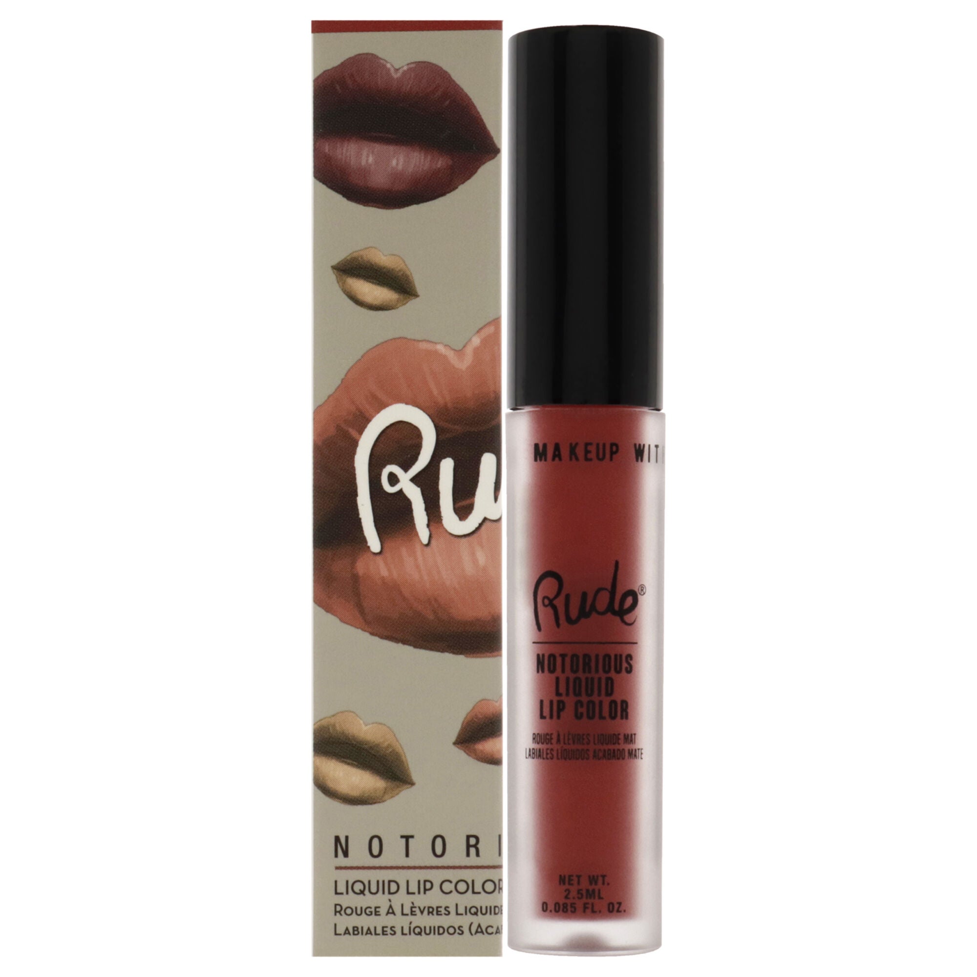 Notorious Liquid Lip Color - Poison Fruit by Rude Cosmetics for Women - 0.1 oz Lipstick, Pink, hi-res image number 0