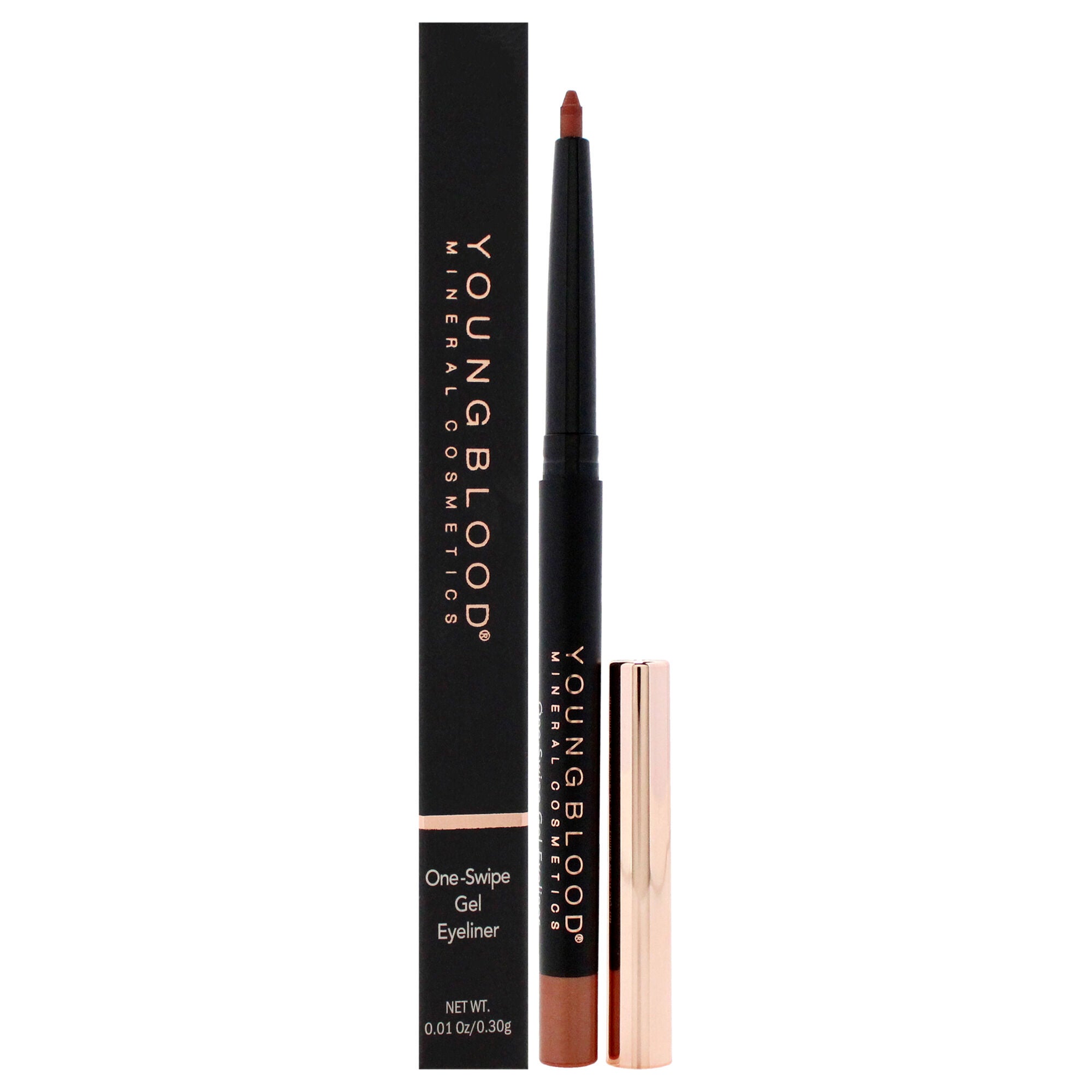 One-Swipe Gel Eyeliner - Bourbon by Youngblood for Women - 0.01 oz Eyeliner, Brown, hi-res image number 0