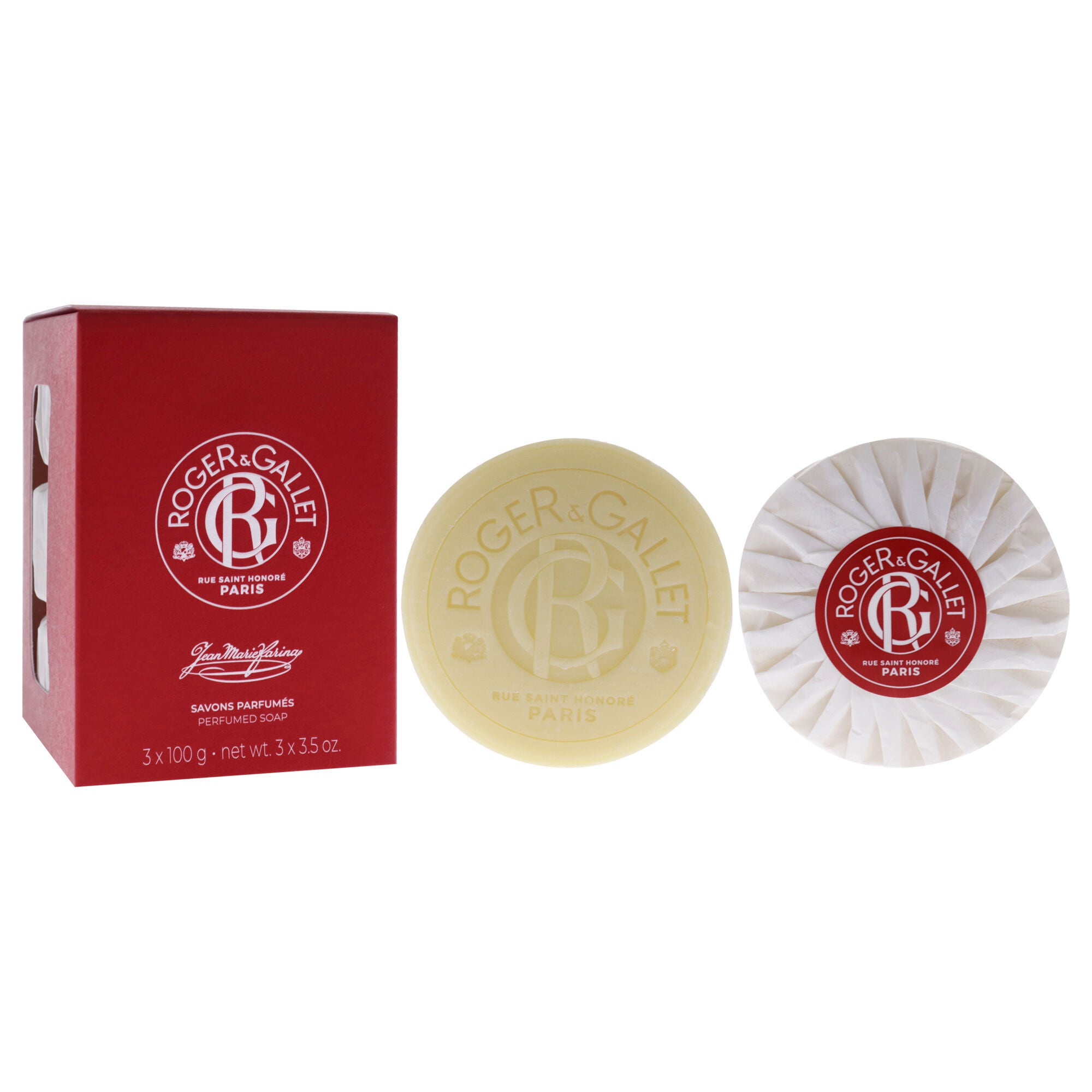 Jean Marie Farina Perfumed Soap Set by Roger & Gallet for Unisex - 3 x 3.5 oz Soap, See Description, alternate image number 1