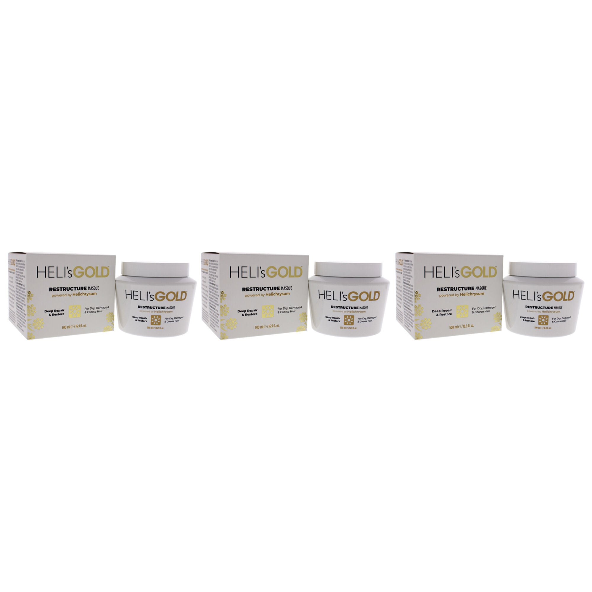 Restructure Masque by Helis Gold for Unisex - 16.9 oz Masque - Pack of 3, See Description, alternate image number 2