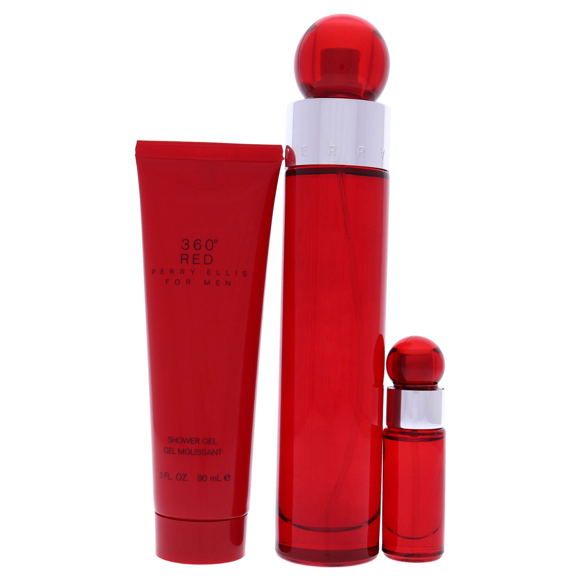 360 Red by Perry Ellis for Men - 3 Pc Gift Set 3.4oz EDT Spray, 7.5ml EDT Mini Spray, 3oz Shower Gel, , alternate image number 3