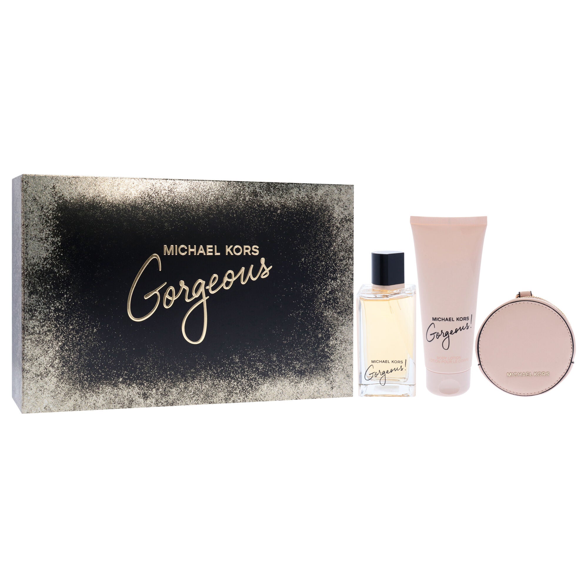 Gorgeous by Michael Kors for Women - 3 Pc Gift Set 3.4oz EDP Spray, 3.4oz Body Lotion, Round Purse, See Description, alternate image number 1