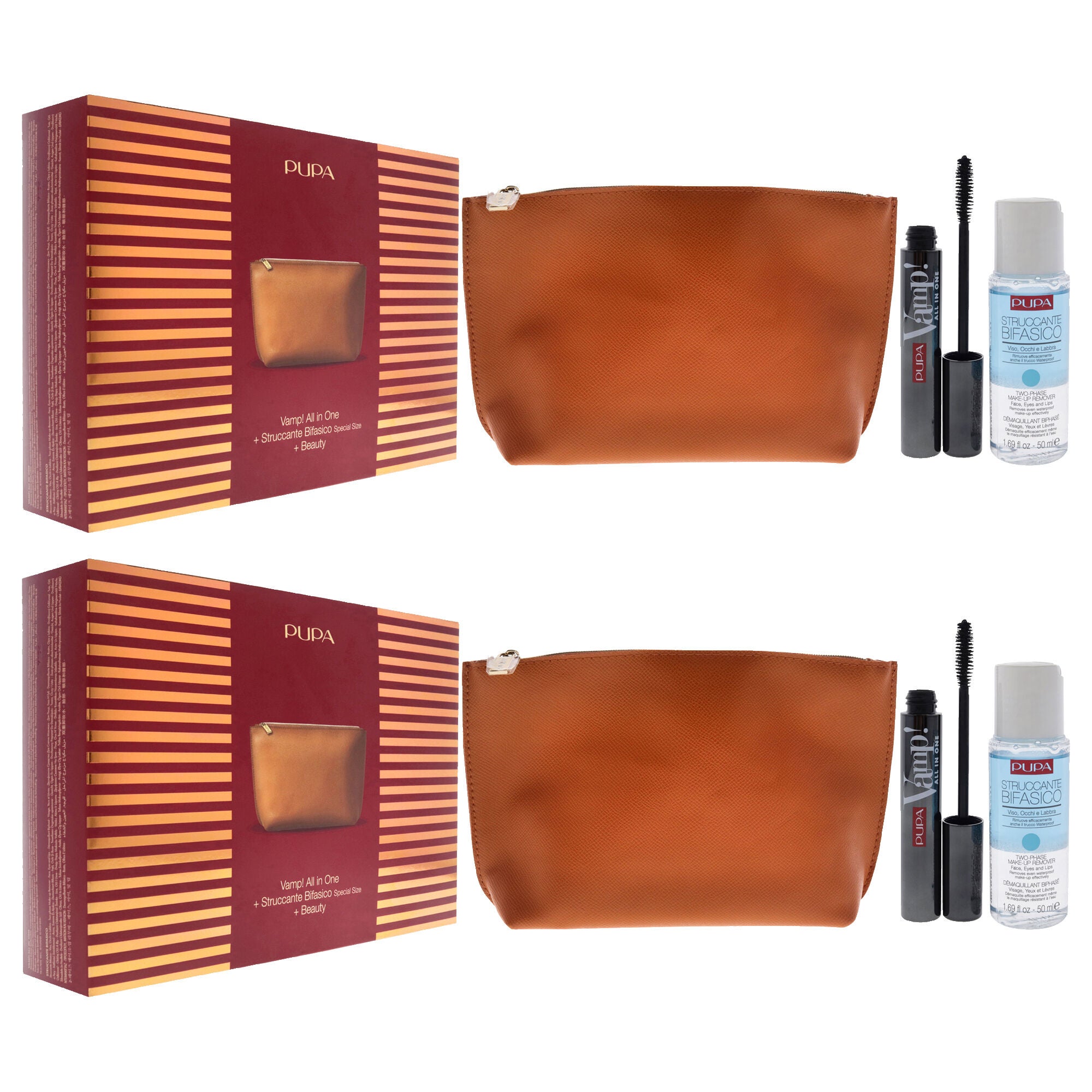 Vamp! All in One and Two-Phase Make-Up Remover Set - Pack of 2 by Pupa Milano for Women - 3 Pc Set, See Description, alternate image number 1