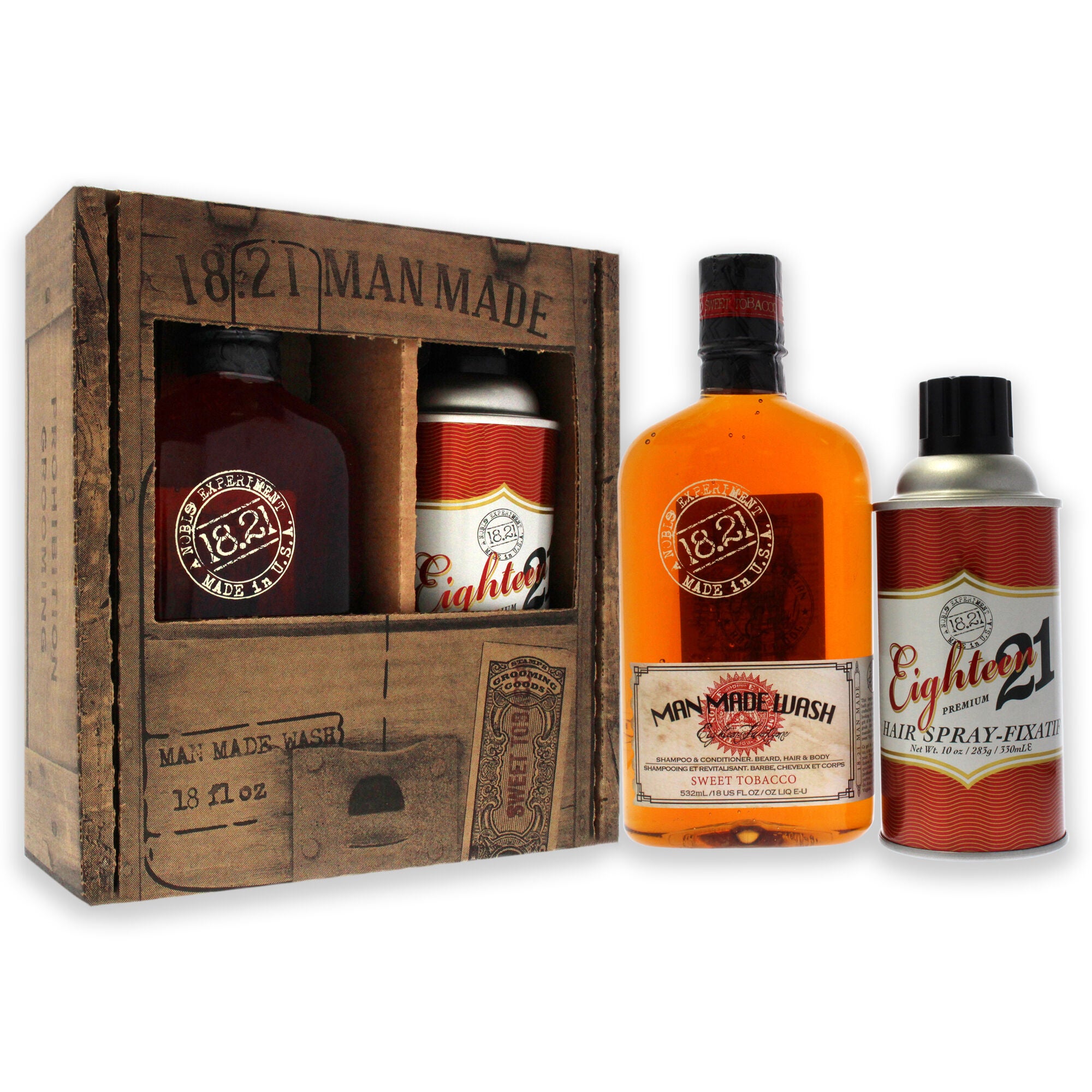 Man Made Set - Sweet Tobacco by 18.21 Man Made for Men - 2 Pc Gift Set, See Description, alternate image number 1