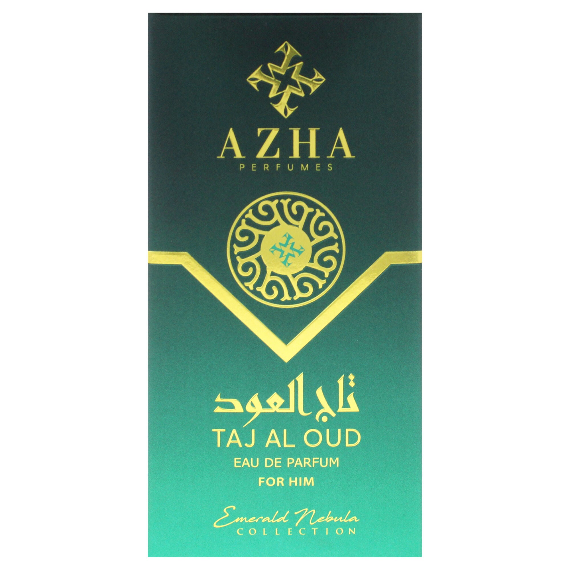 Emerald Nebula Collection - Taj Al Oud by Azha for Men - 3.3 oz EDP Spray, Clear, alternate image number 4