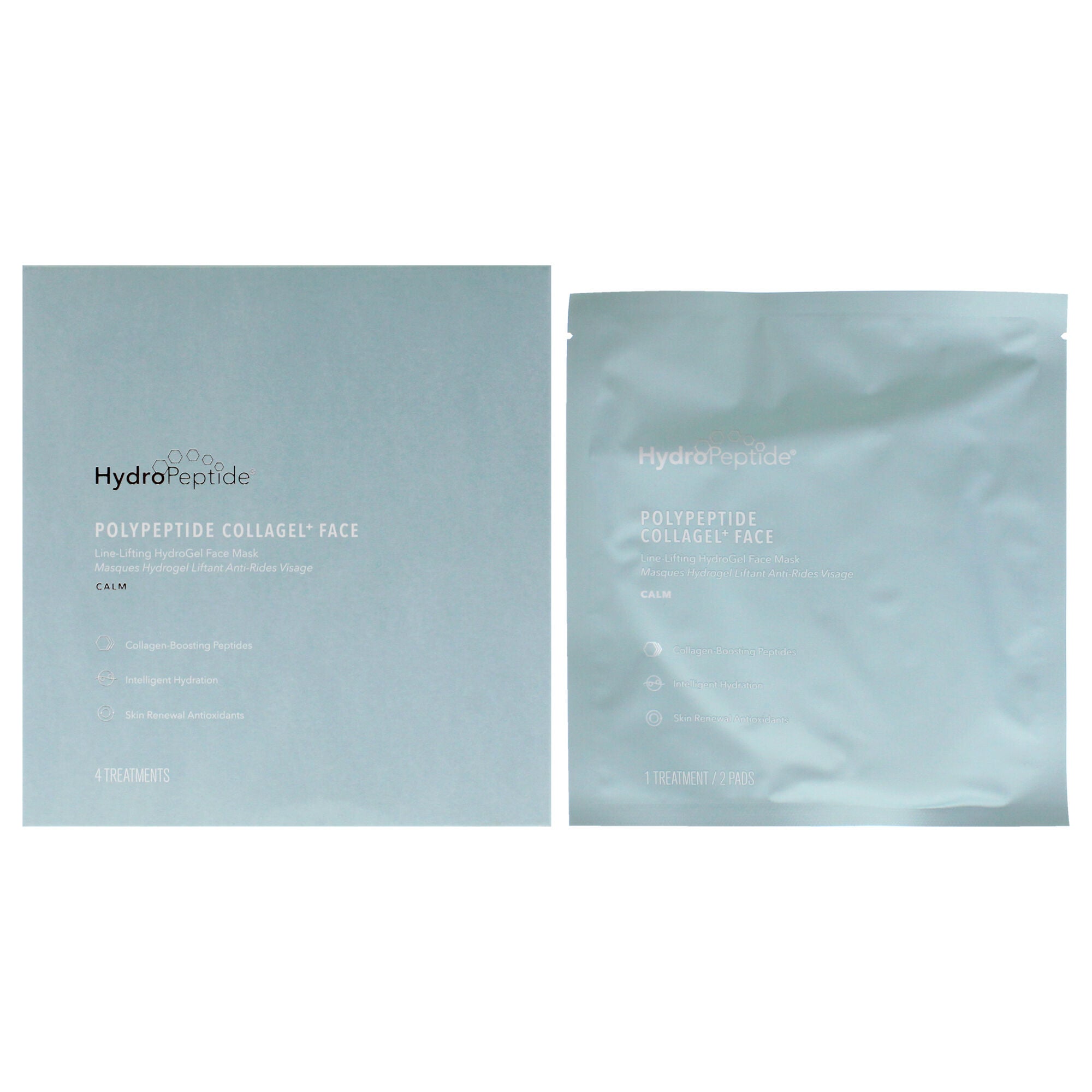 Polypeptide Collagel Plus Line Lifting Hydrogel Mask For Face by Hydropeptide for Unisex - 4 Pc Treatment, See Description, hi-res image number 0