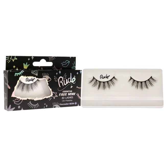Essential Faux Mink 3D Lashes - Firecracker by Rude Cosmetics for Women - 1 Pc Pair, See Description, alternate image number 2