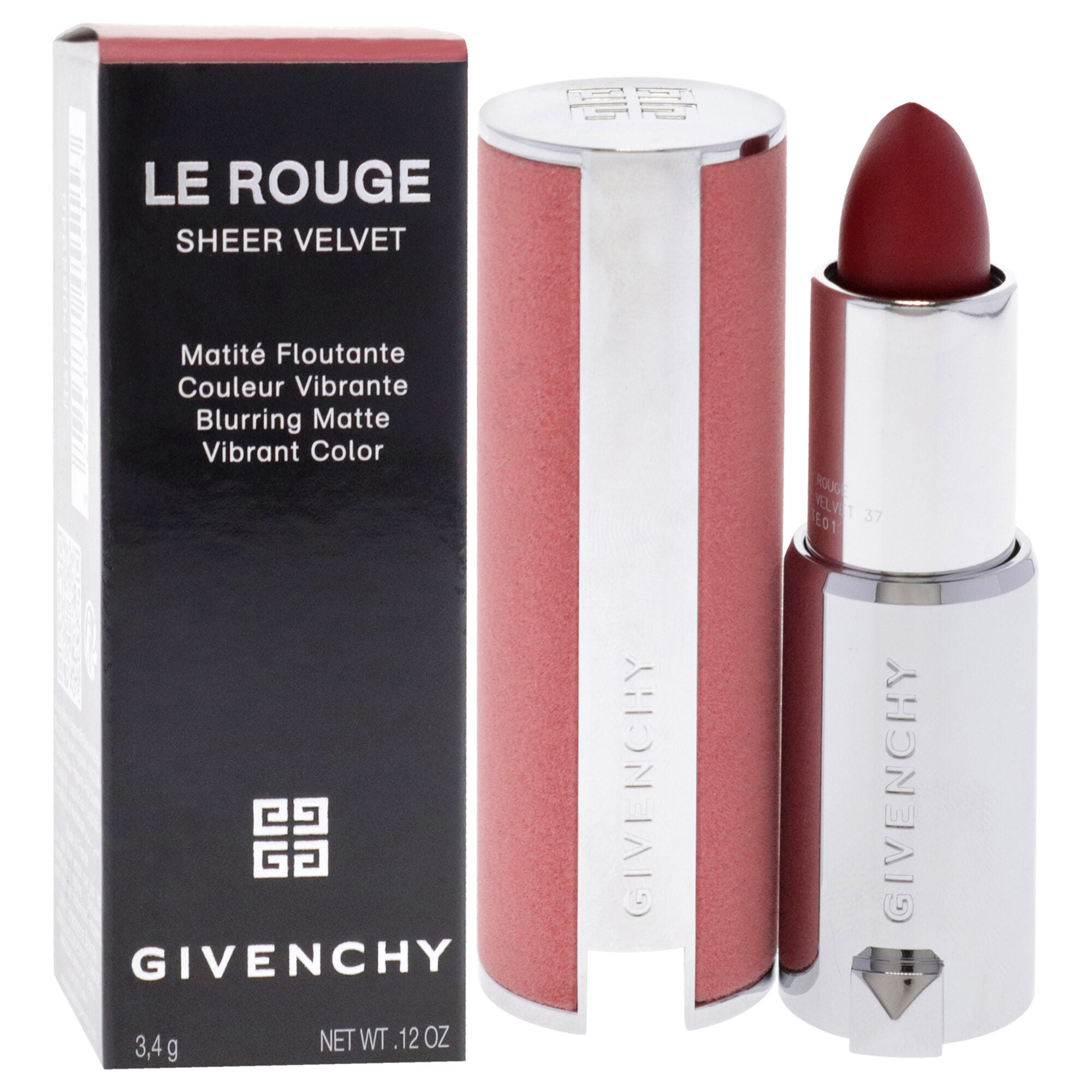 Le Rouge Sheer Velvet Matte Lipstick - 37 Rouge Graine by Givenchy for Women - 0.12 oz Lipstick (Refillable), , alternate image number 8