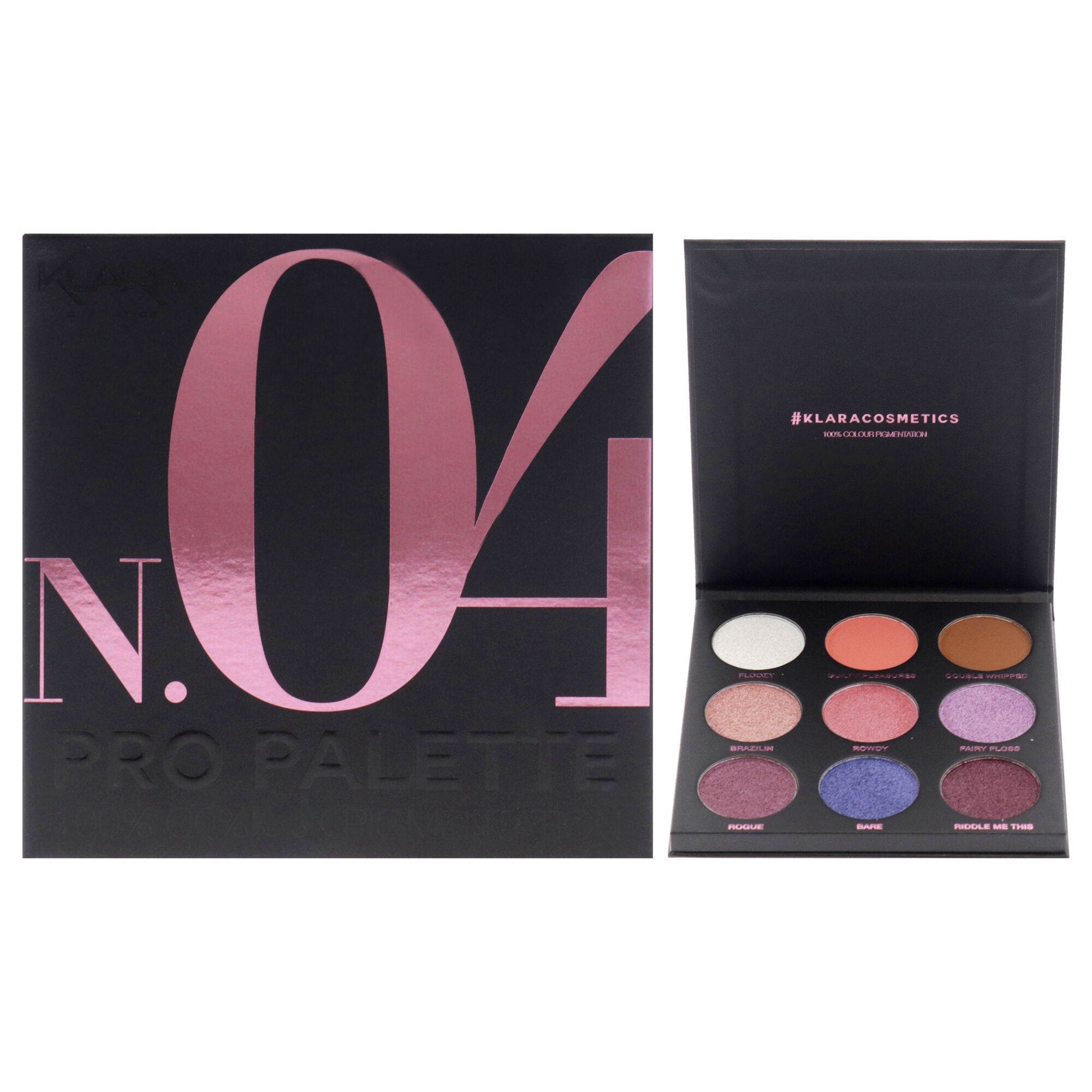 Pro Eyeshadow Palette - N.04 by Klara for Women - 0.38 oz Eye Shadow, See Description, hi-res image number 0