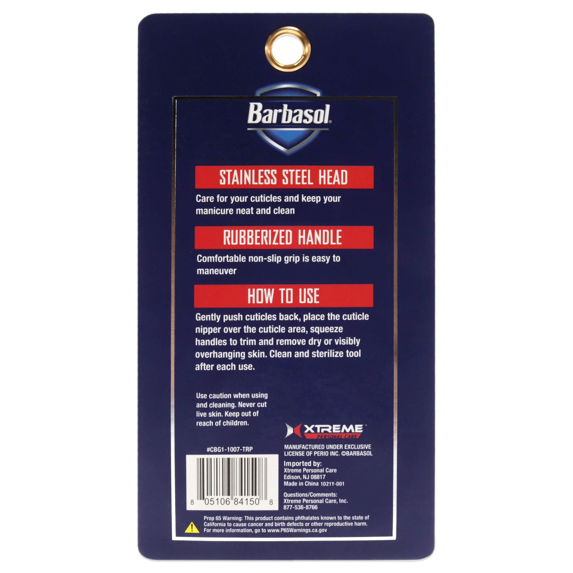 Cuticle Nipper by Barbasol for Men - 1 Pc Nipper, See Description, alternate image number 2