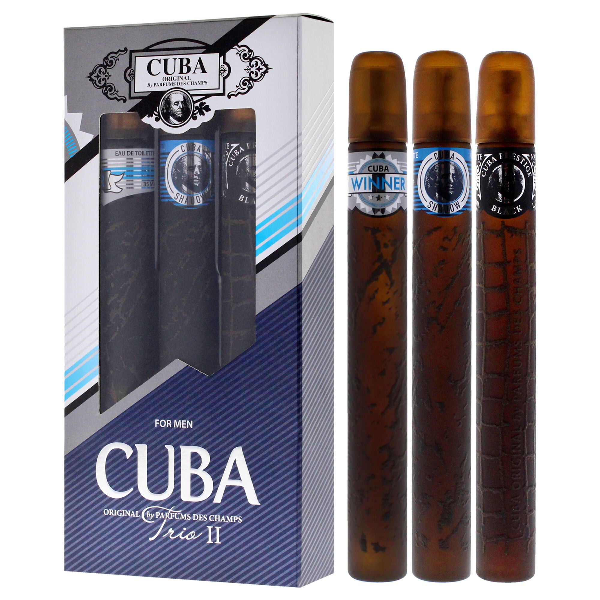 Cuba Trio 2 by Cuba for Men - 3 Pc Gift Set 1.17oz Cuba Winner EDT Spray, 1.17oz Cuba Shadow EDT Spray, 1.17oz Cuba Prestige Black EDT Spray, See Description, alternate image number 3