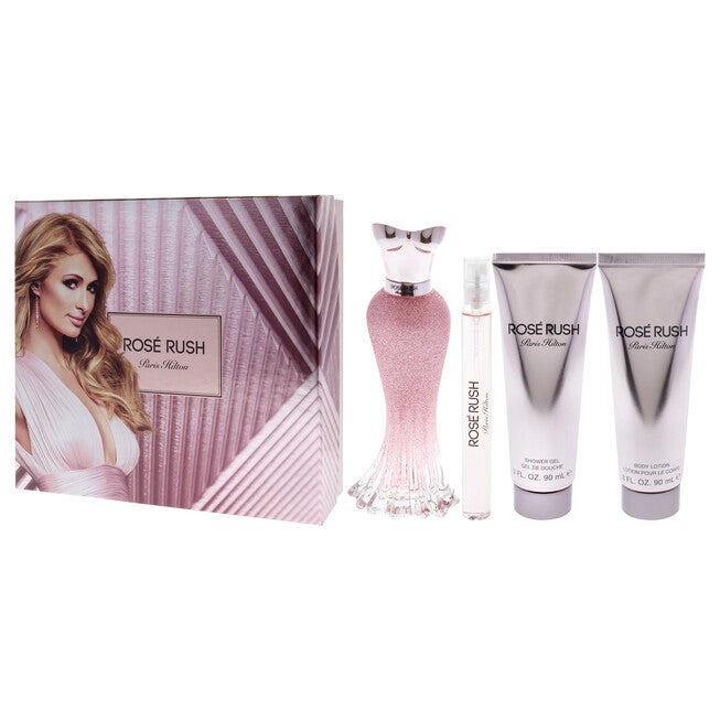 Rose Rush by Paris Hilton for Women - 4 Pc Gift Set 3.4oz EDP Spray, 3.0oz Body Lotion, 3.0oz Shower Gel, 0.33oz EDP Spray, See Description, alternate image number 3