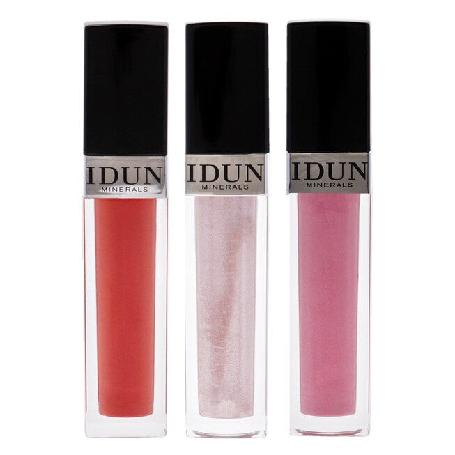 Lipgloss - 012 Mary-004 Felicia and 001 Astrid Kit by Idun Minerals for Women - 3 Pc Kit 0.2oz x 3Lip Gloss, See Description, alternate image number 1