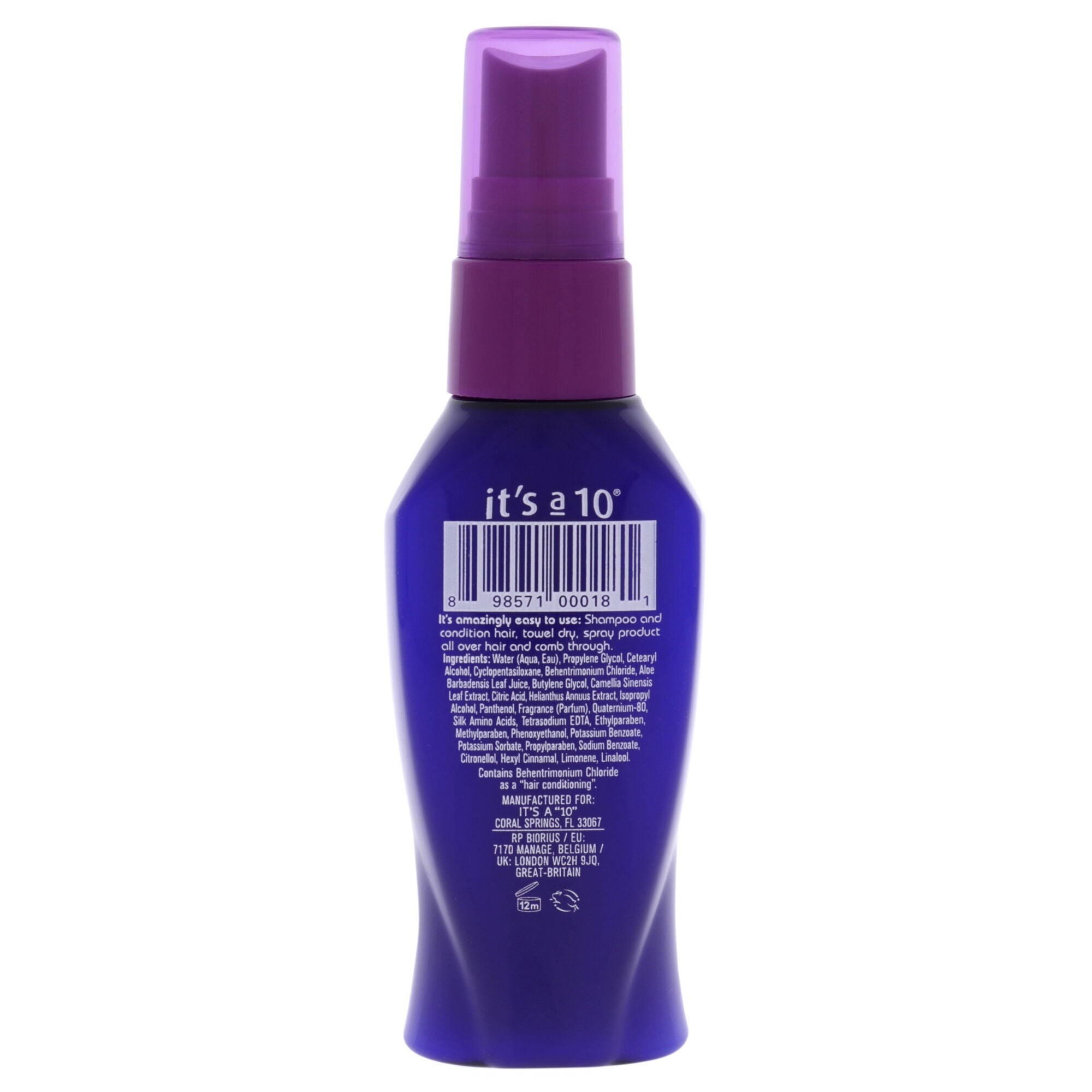 Miracle Leave In Product by Its A 10 for Unisex - 2 oz Spray, See Description, alternate image number 1