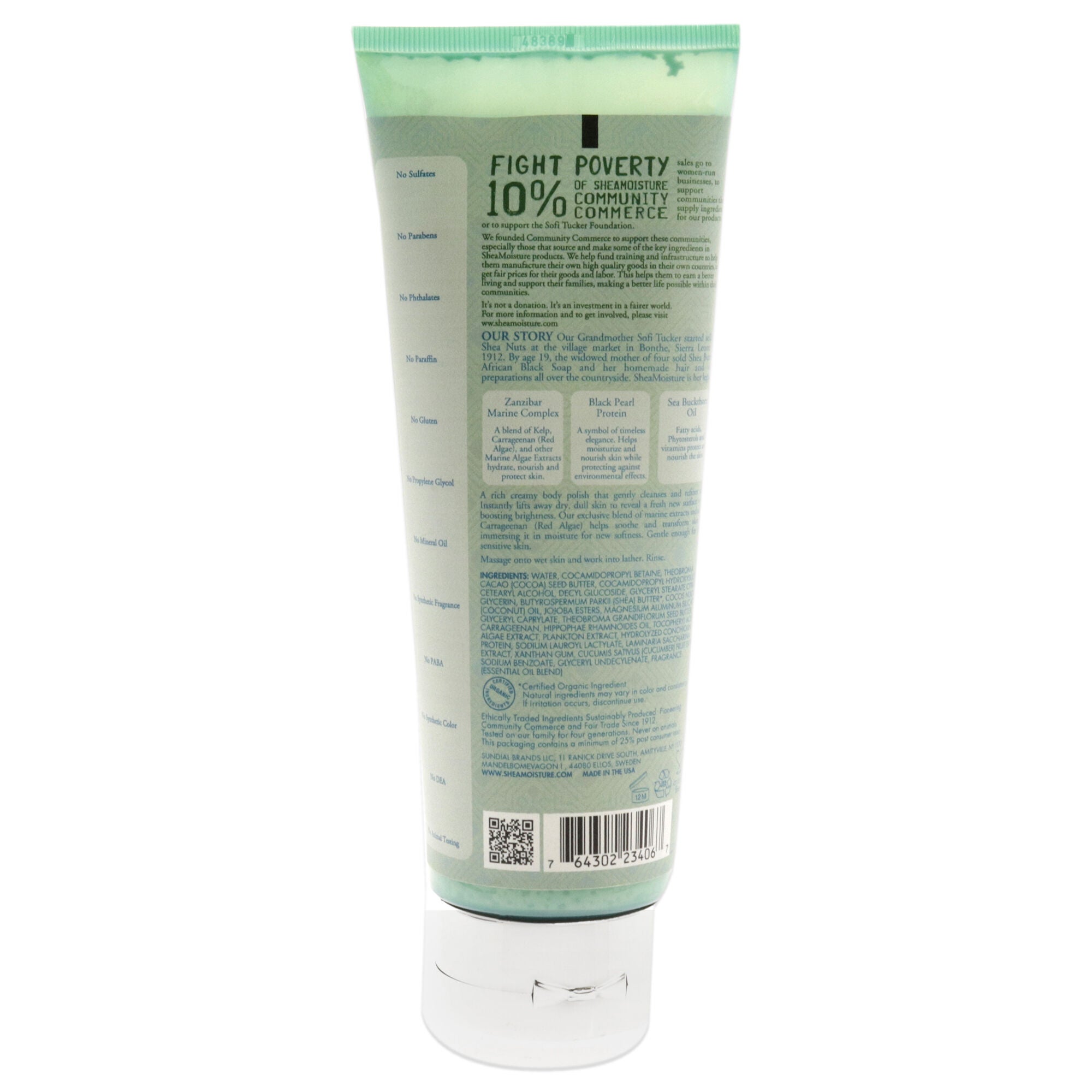 Zanzibar Marine Complex Replenish and Rejuvenate Body Polish by Shea Moisture for Unisex - 8 oz Body Polish, , alternate image number 3