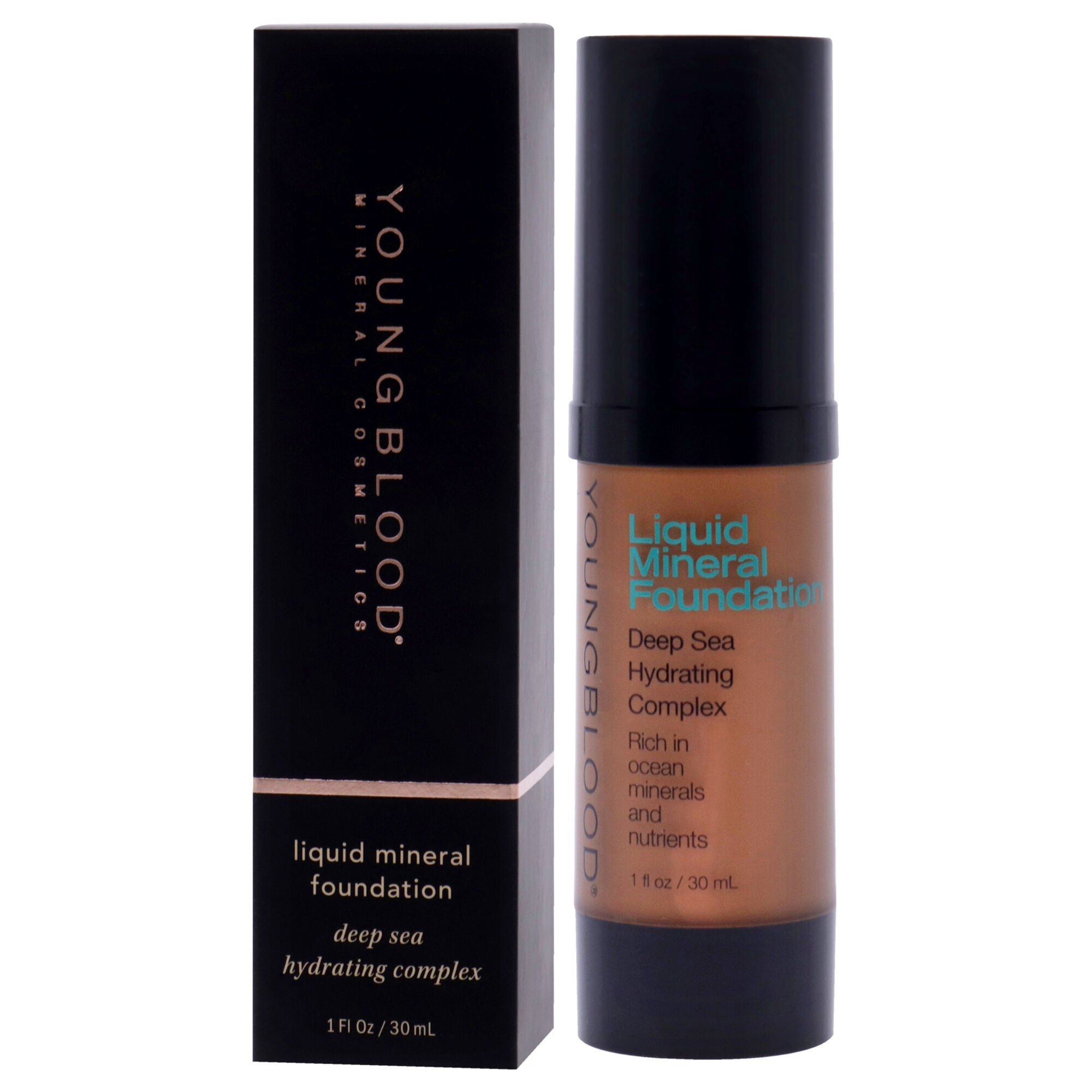 Liquid Mineral Foundation - Chestnut by Youngblood for Women - 1 oz Foundation, See Description, alternate image number 3