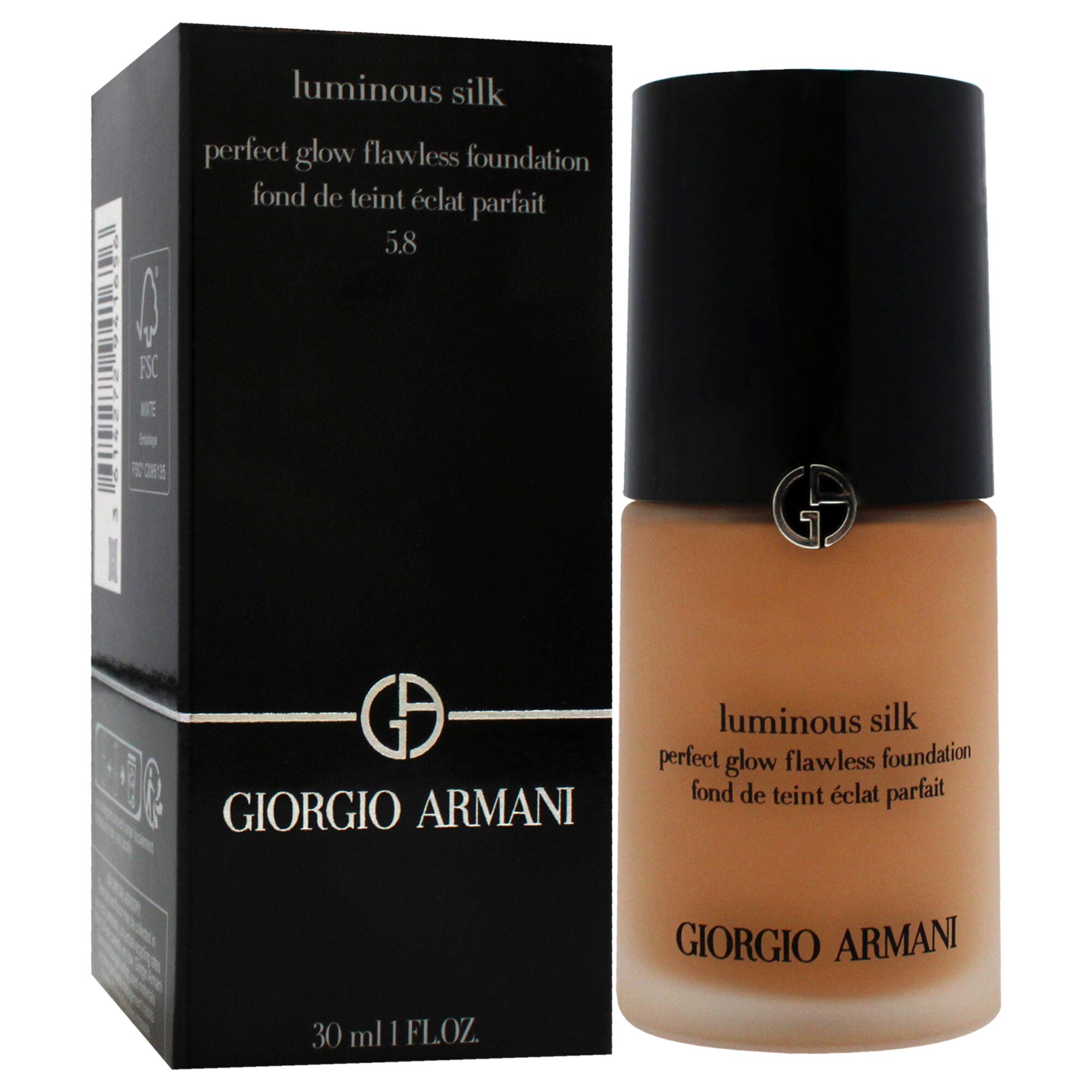 Luminous Silk Foundation - 5.8 Medium-Golden by Giorgio Armani for Women - 1 oz Foundation, See Description, alternate image number 2