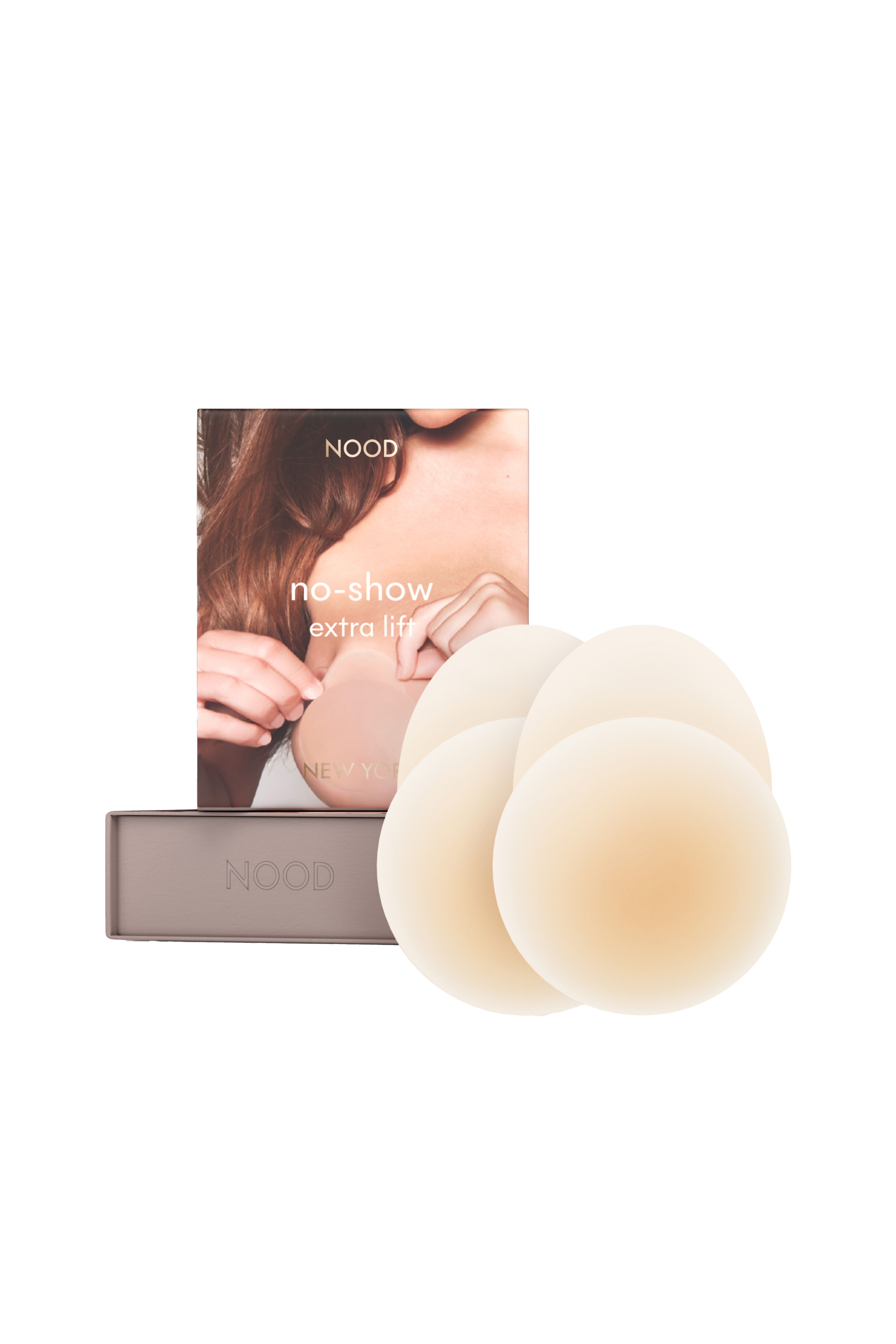 No-Show Extra Lift Adhesive & Reusable Nipple Covers, No 3 Buff / Beige, hi-res image number 0
