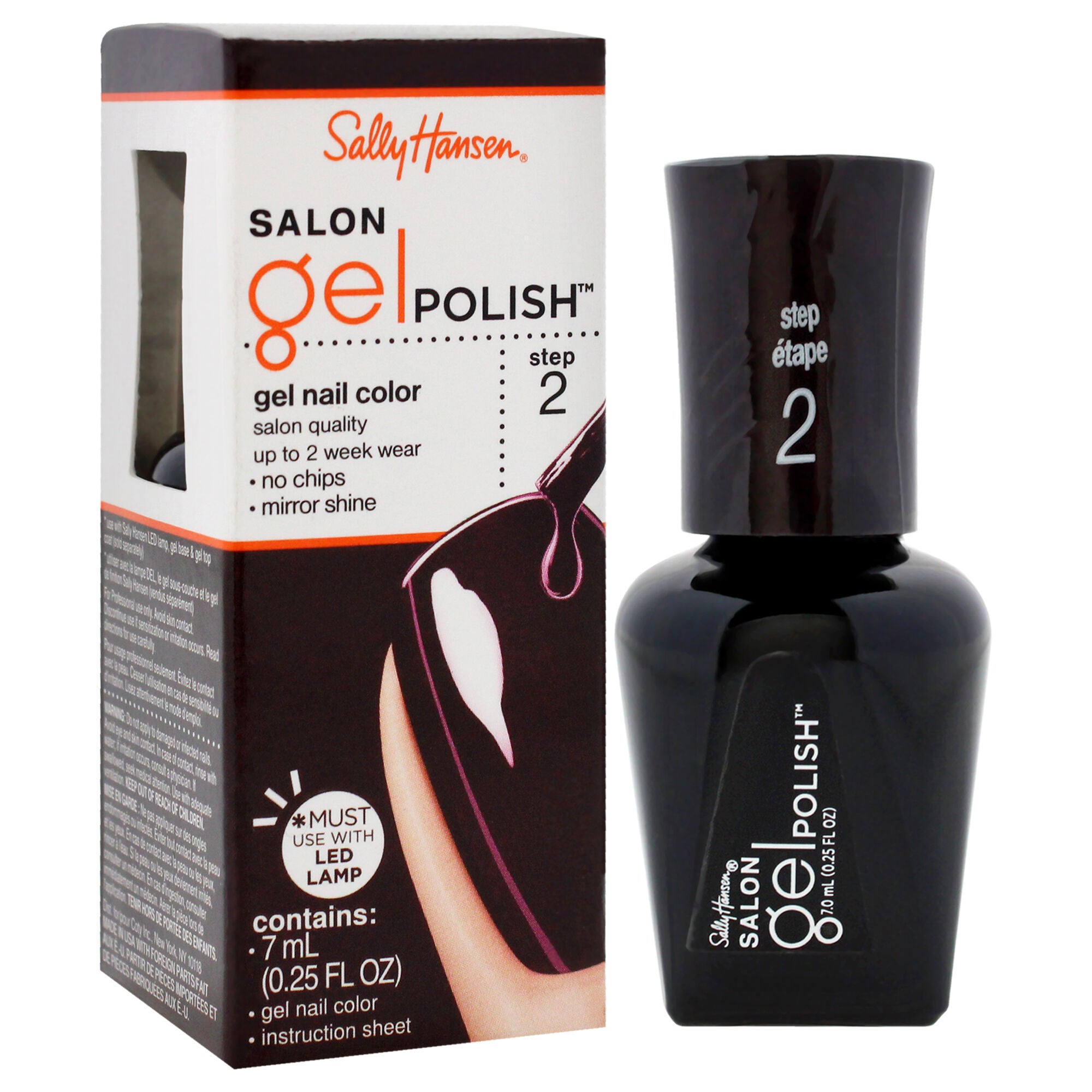 Salon Gel Polish - 260 Pat On The Black by Sally Hansen for Women - 0.25 oz Nail Polish, See Description, alternate image number 1