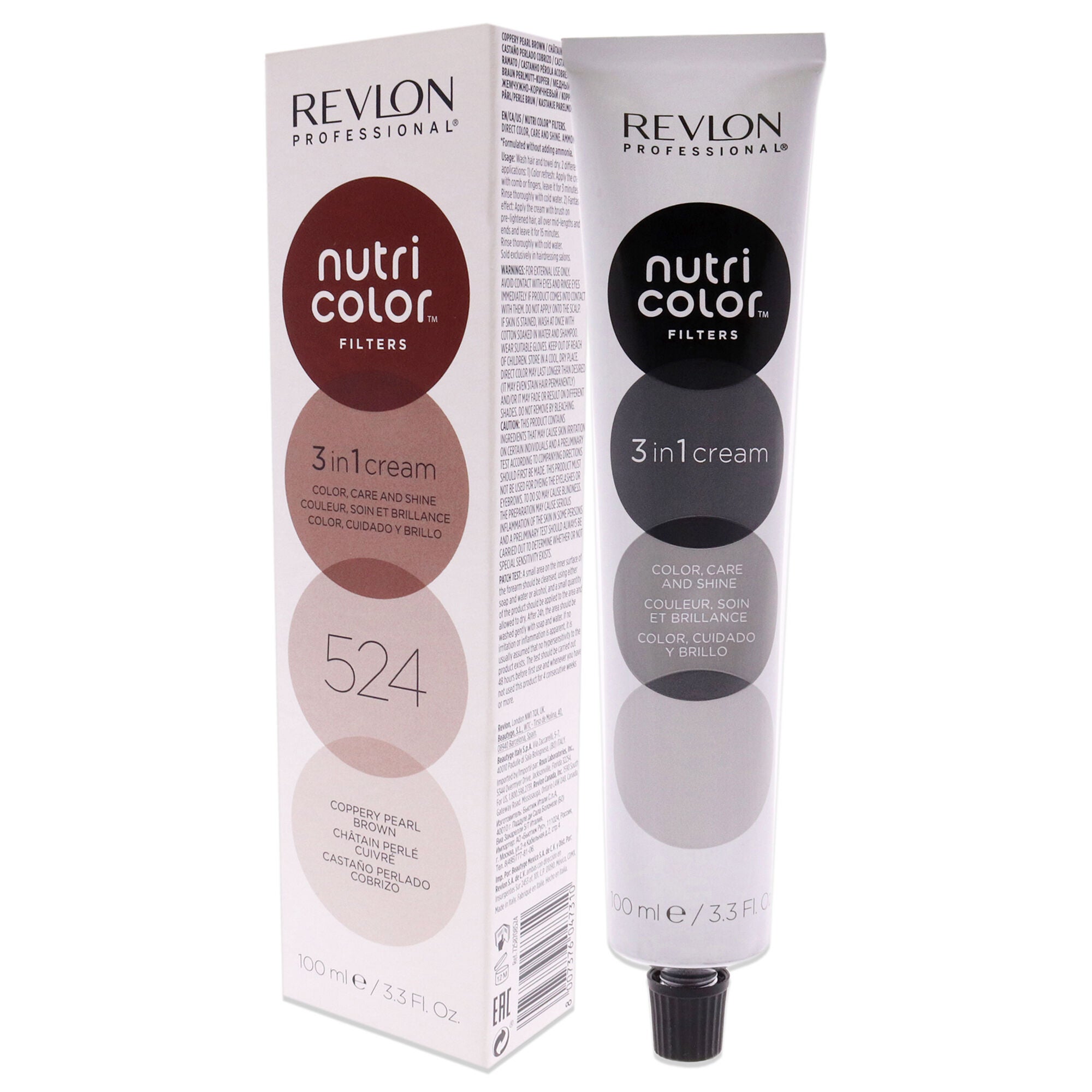 Nutri Color Cream - 524 Copper Pearl Brown by Revlon for Unisex - 3.3 oz Hair Color, , alternate image number 7