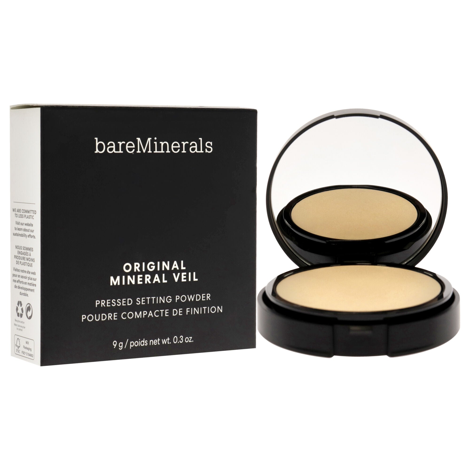 Original Mineral Veil Pressed Setting Powder - Sheer Medium by bareMinerals for Women - 0.3 oz Powder, Brown, alternate image number 2
