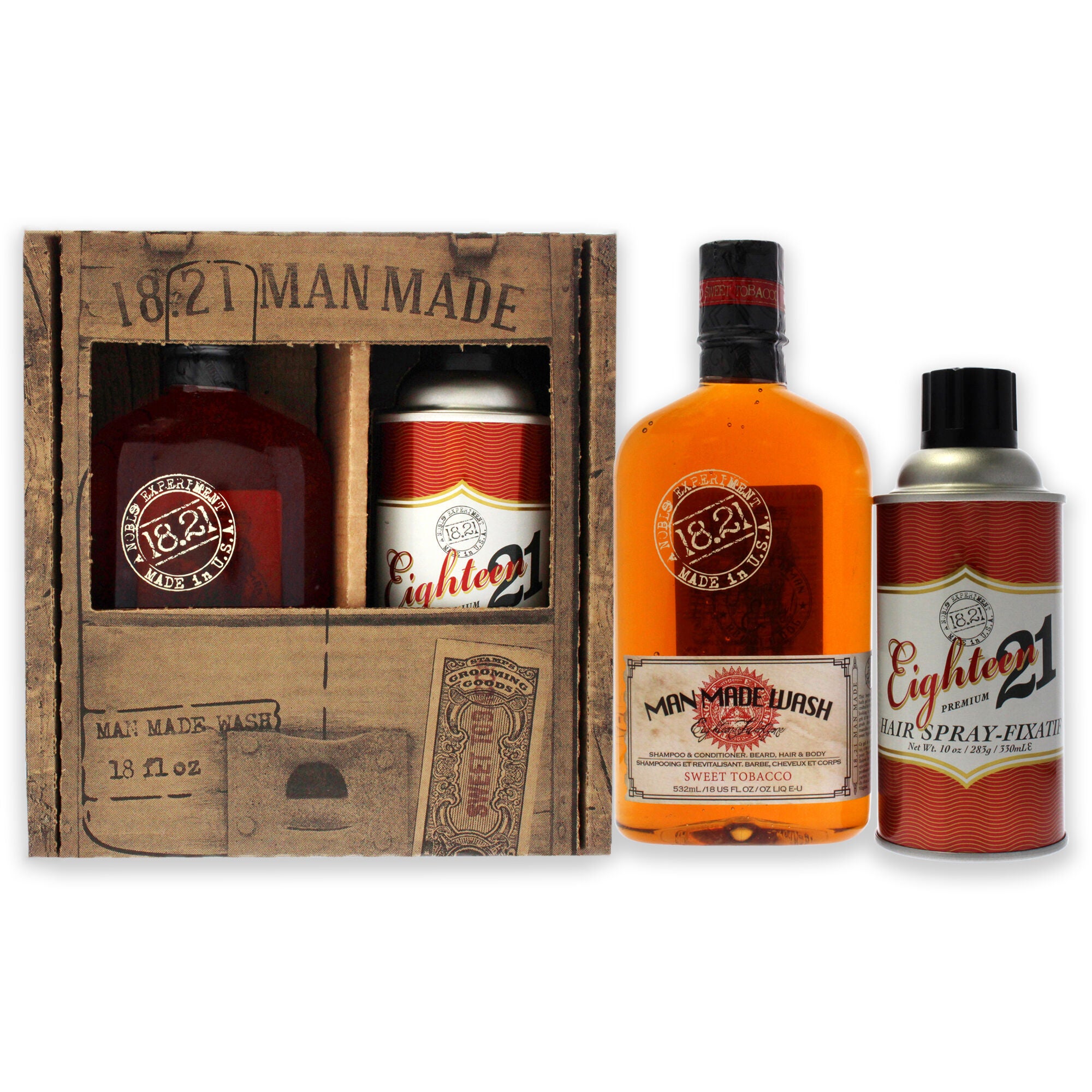 Man Made Set - Sweet Tobacco by 18.21 Man Made for Men - 2 Pc Gift Set, See Description, hi-res image number 0