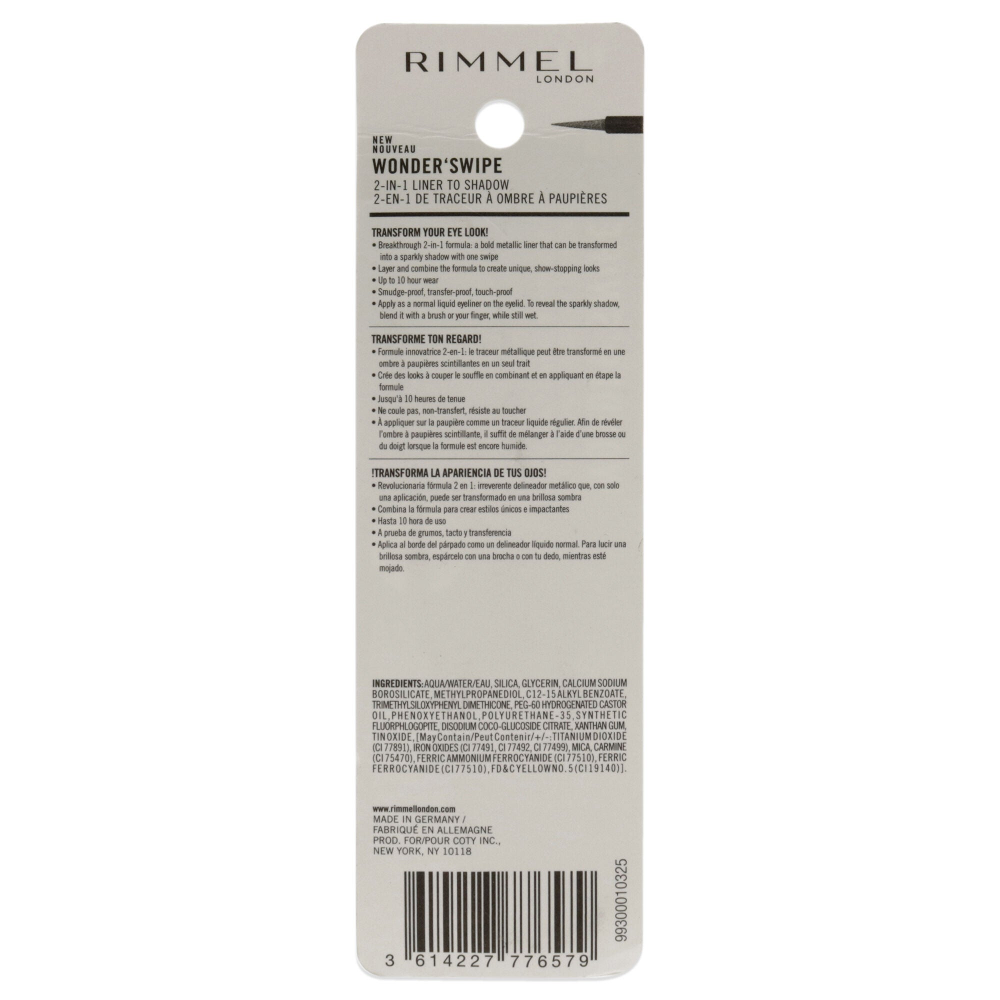 Wonder Swipe 2-in-1 Liner to Shadow - 016 Out Out by Rimmel London for Women - 0.058 oz Eyeliner, See Description, alternate image number 2