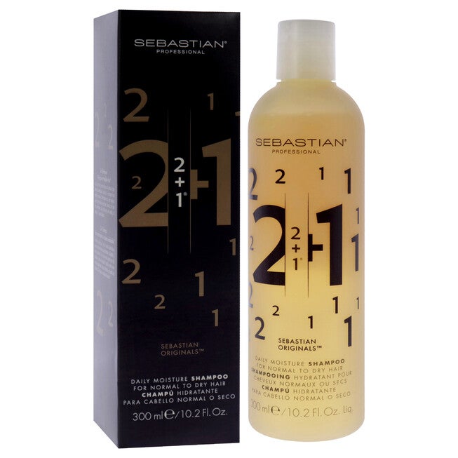 2 Plus 1 Daily Moisture Shampoo by Sebastian for Unisex - 10.2 oz Shampoo, See Description, alternate image number 2