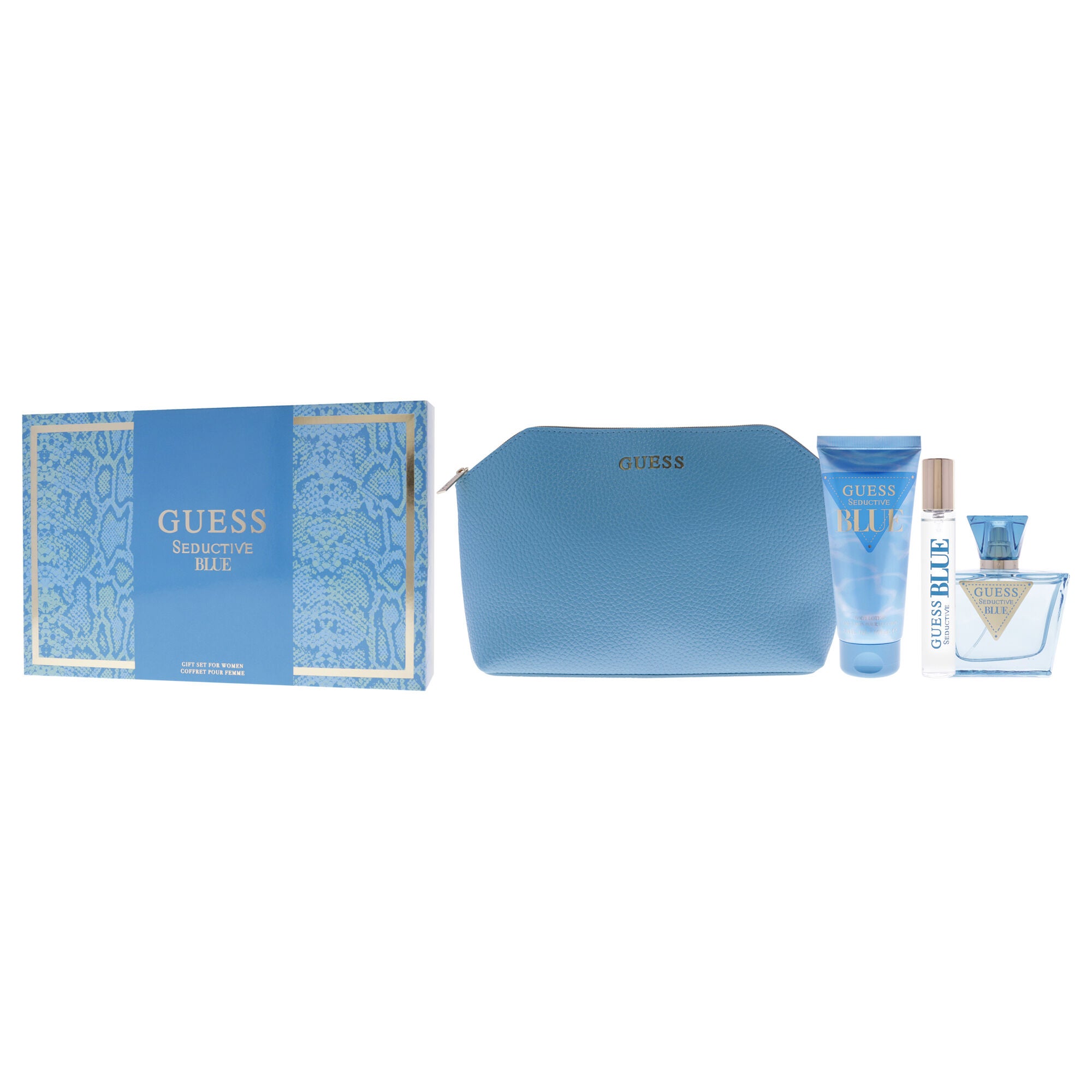 Guess Seductive Blue by Guess for Women - 4 Pc Gift Set 2.5oz EDT Spray, 3.4oz Body Lotion, 0.5oz EDT Spray, Pouch, , alternate image number 7