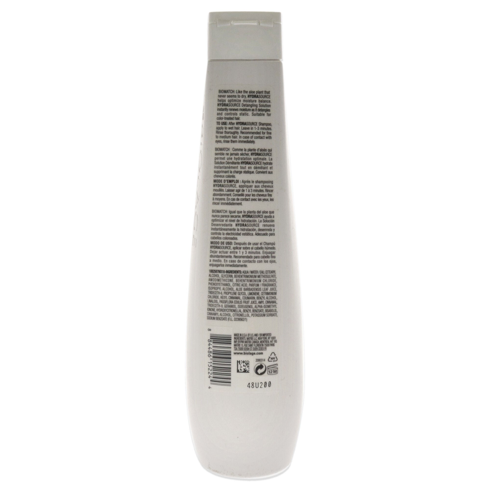 Biolage HydraSource Detangling Solution by Matrix for Unisex - 13.5 oz Detangler, See Description, alternate image number 1