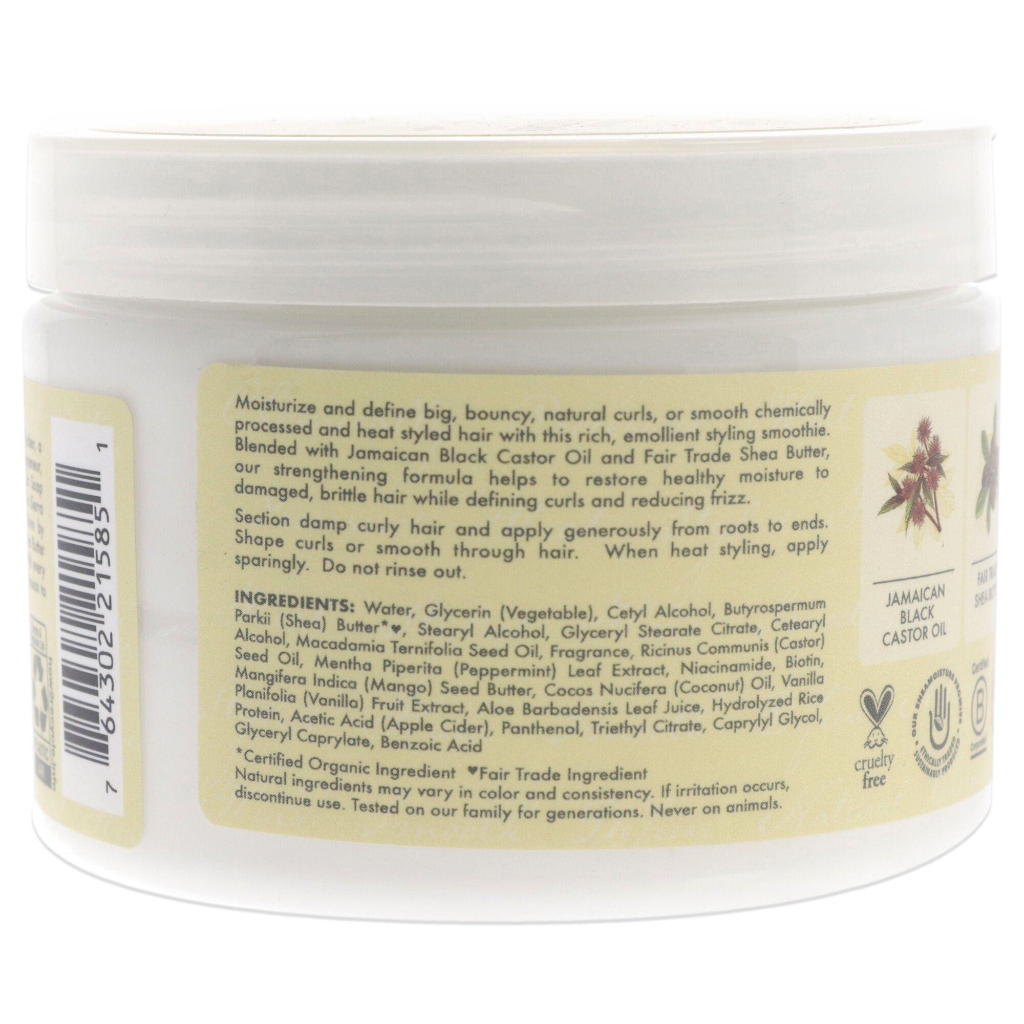 Jamaican Black Castor Oil Strengthen and Restore Smoothie by Shea Moisture for Unisex - 11.5 oz Moisturizer, See Description, alternate image number 2