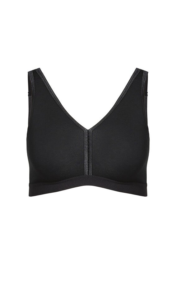 Basic Cotton Bra - black, , alternate image number null