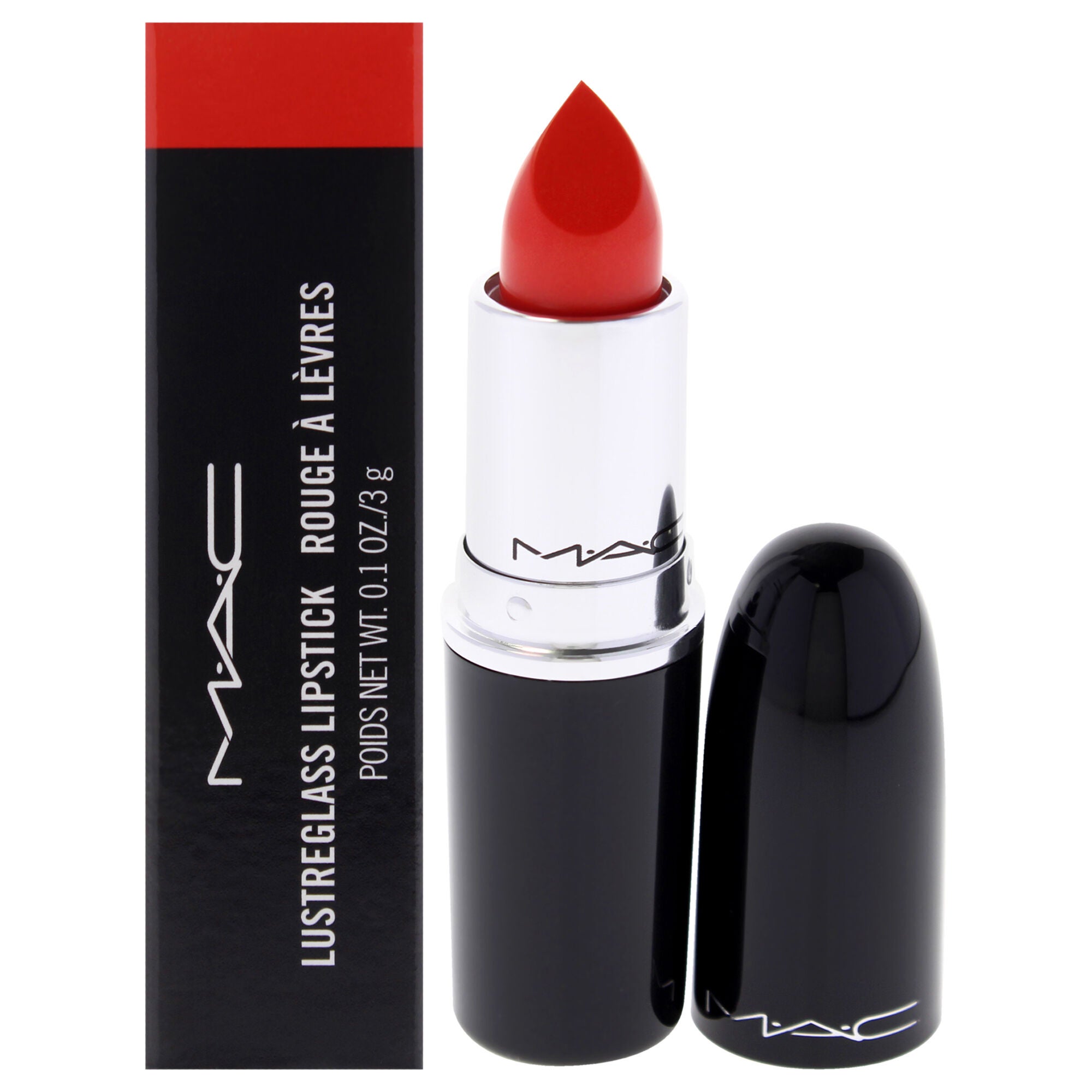 Lustreglass Lipstick - 552 TNTeaser by MAC for Women - 0.1 oz Lipstick, Red, hi-res image number 0