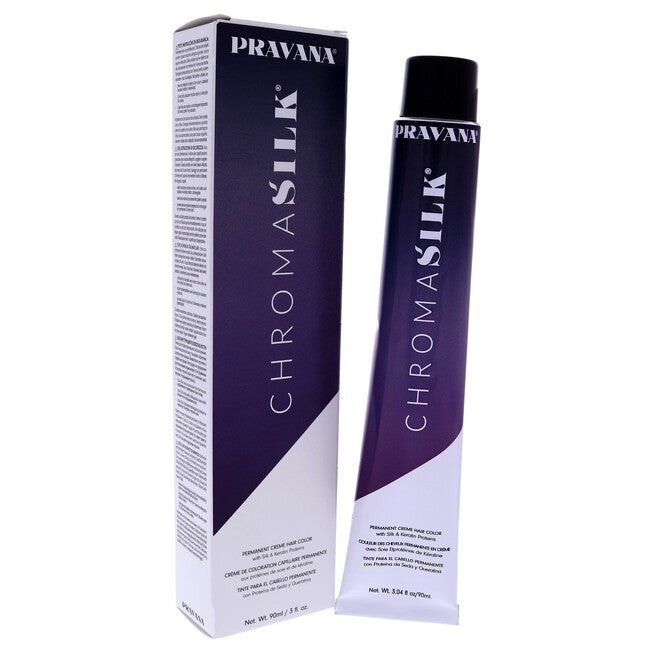 ChromaSilk Creme Hair Color - 6.45 Dark Copper Mahogany Blonde by Pravana for Unisex - 3 oz Hair Color, See Description, alternate image number 2
