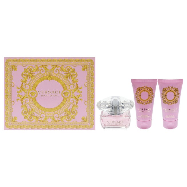 Versace Bright Crystal by Versace for Women - 3 Pc Gift Set 1.7oz EDT Spray, 1.7oz Perfumed Bath and Shower Gel, 1.7oz Body Lotion, NA, hi-res image number null