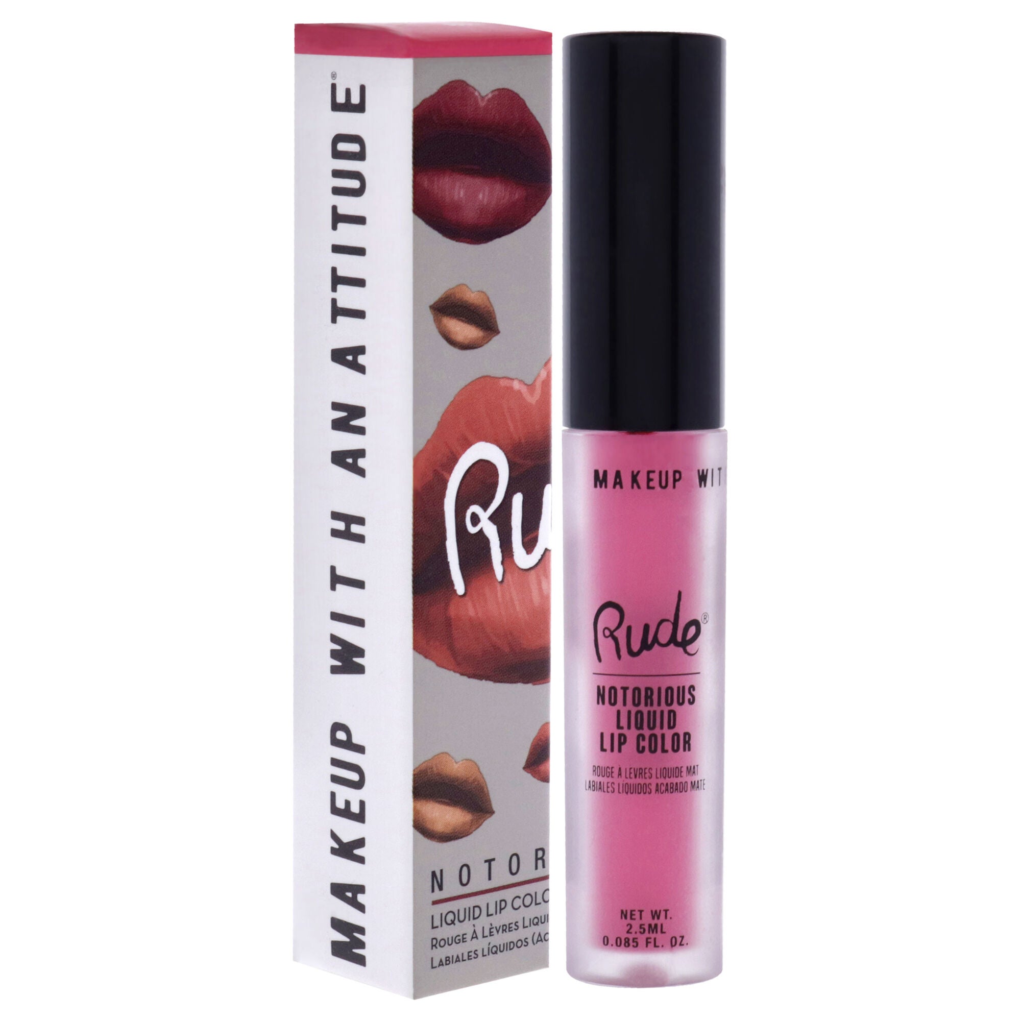 Notorious Liquid Lip Color - Vicious Cycle by Rude Cosmetics for Women - 0.1 oz Lipstick, See Description, alternate image number 2