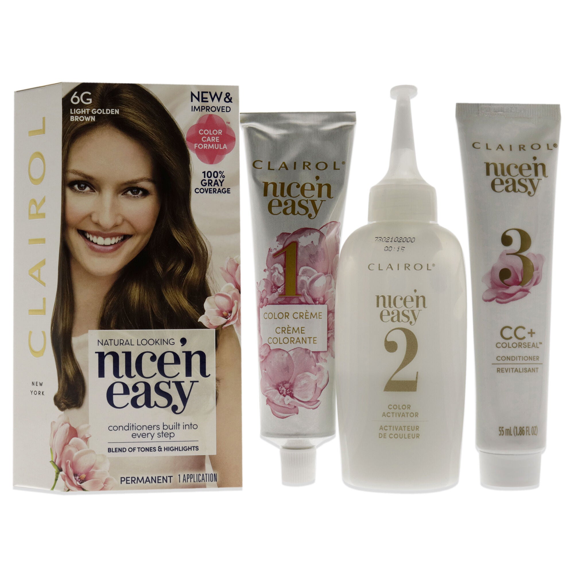 Nicen Easy Color Blend - 6G Light Golden Brown by Clairol for Women - 1 Application Hair Color, See Description, hi-res image number 0