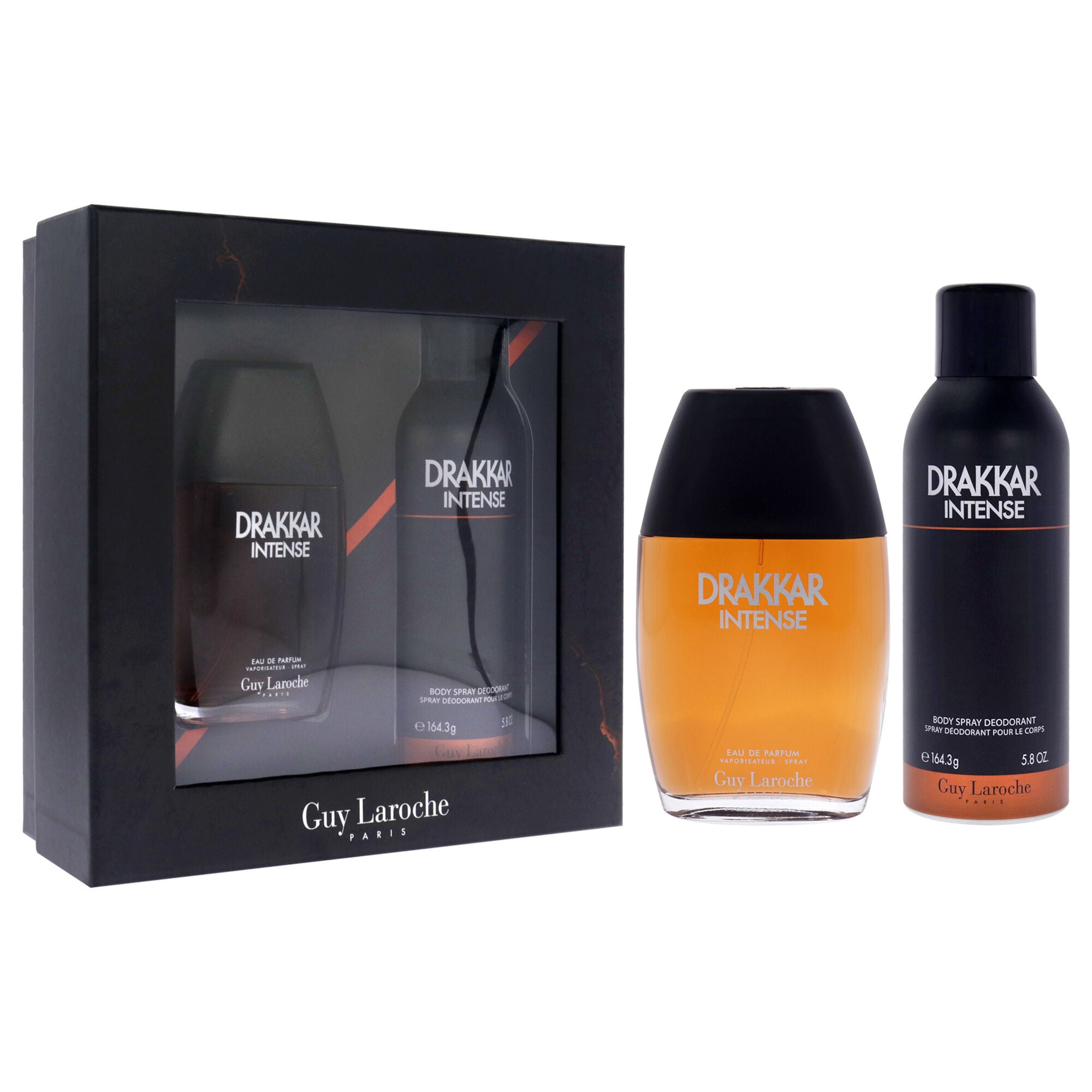 Drakkar Intense by Guy Laroche for Men - 2 Pc Gift Set 3.4oz EDP Spray, 6.7oz Body Spray Deodorant, Clear, alternate image number 2