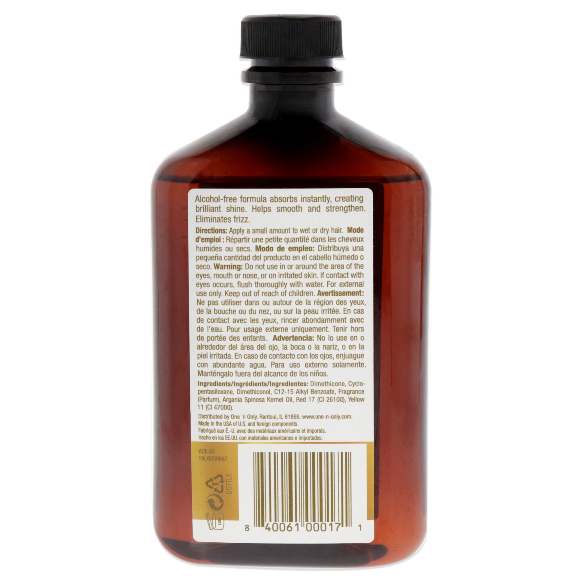 Argan Oil Treatment by One n Only for Unisex - 8 oz Treatment, , alternate image number 3
