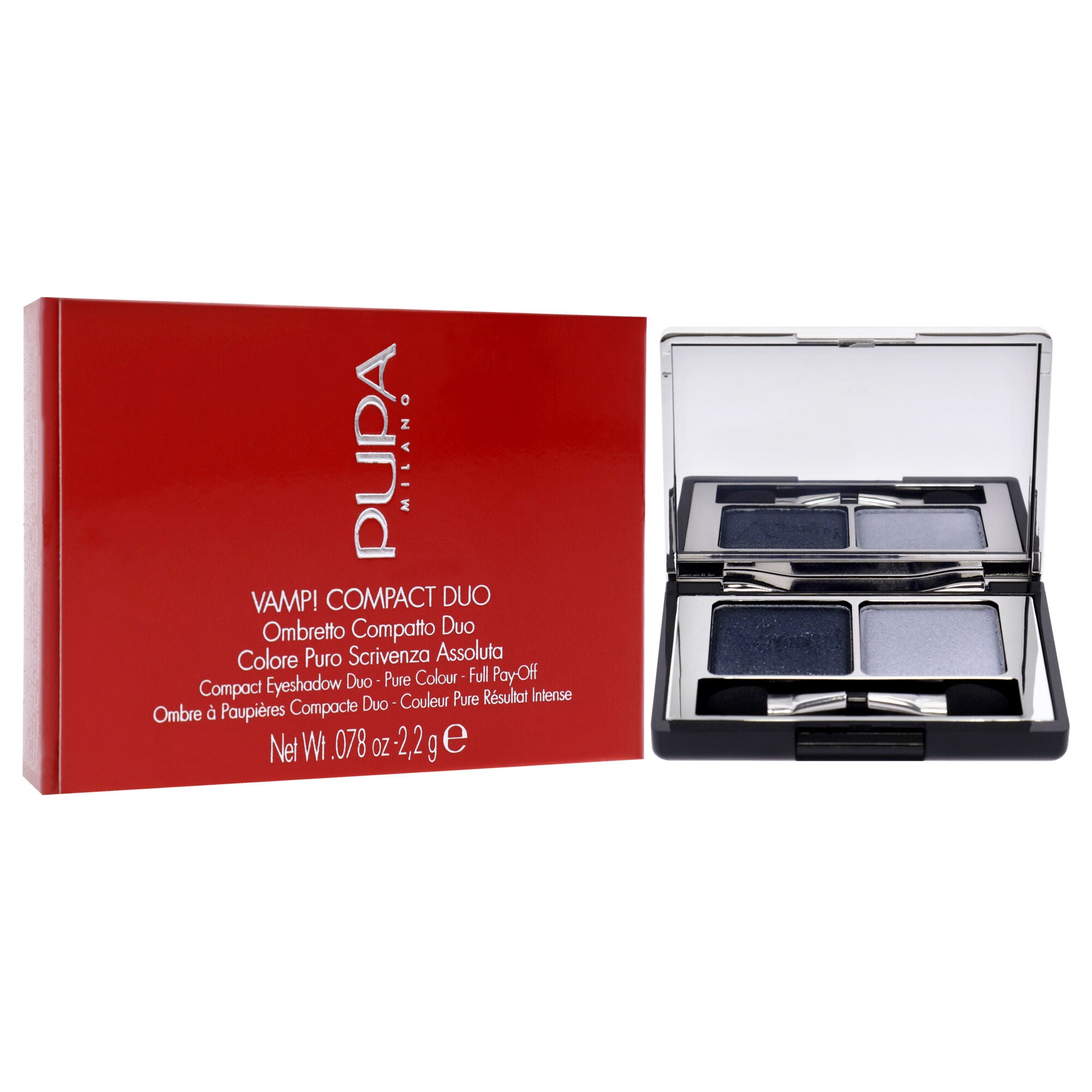 Vamp! Compact Duo Eyeshadow - 012 Magnetic Blue by Pupa Milano for Women - 0.078 oz Eye Shadow, , alternate image number 6
