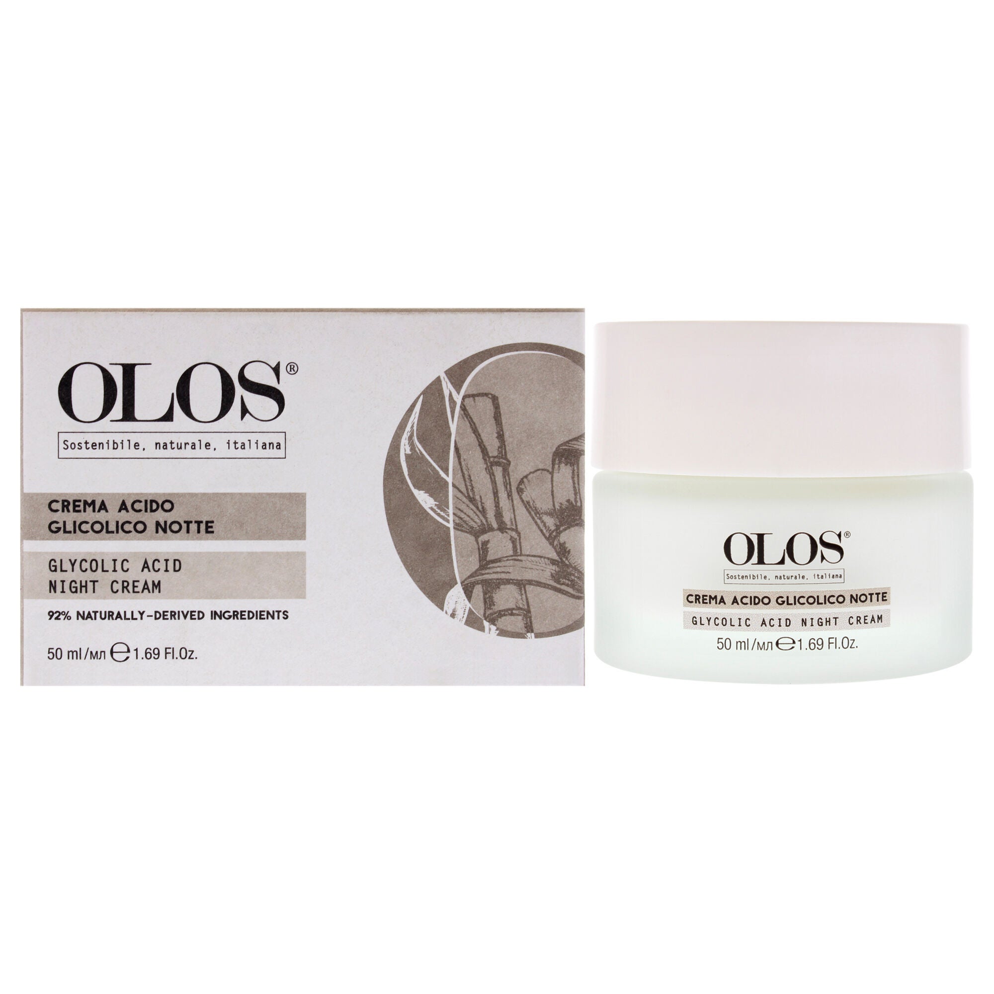 Glycolic Acid Night Cream by Olos for Unisex - 1.7 oz Cream, See Description, hi-res image number 0
