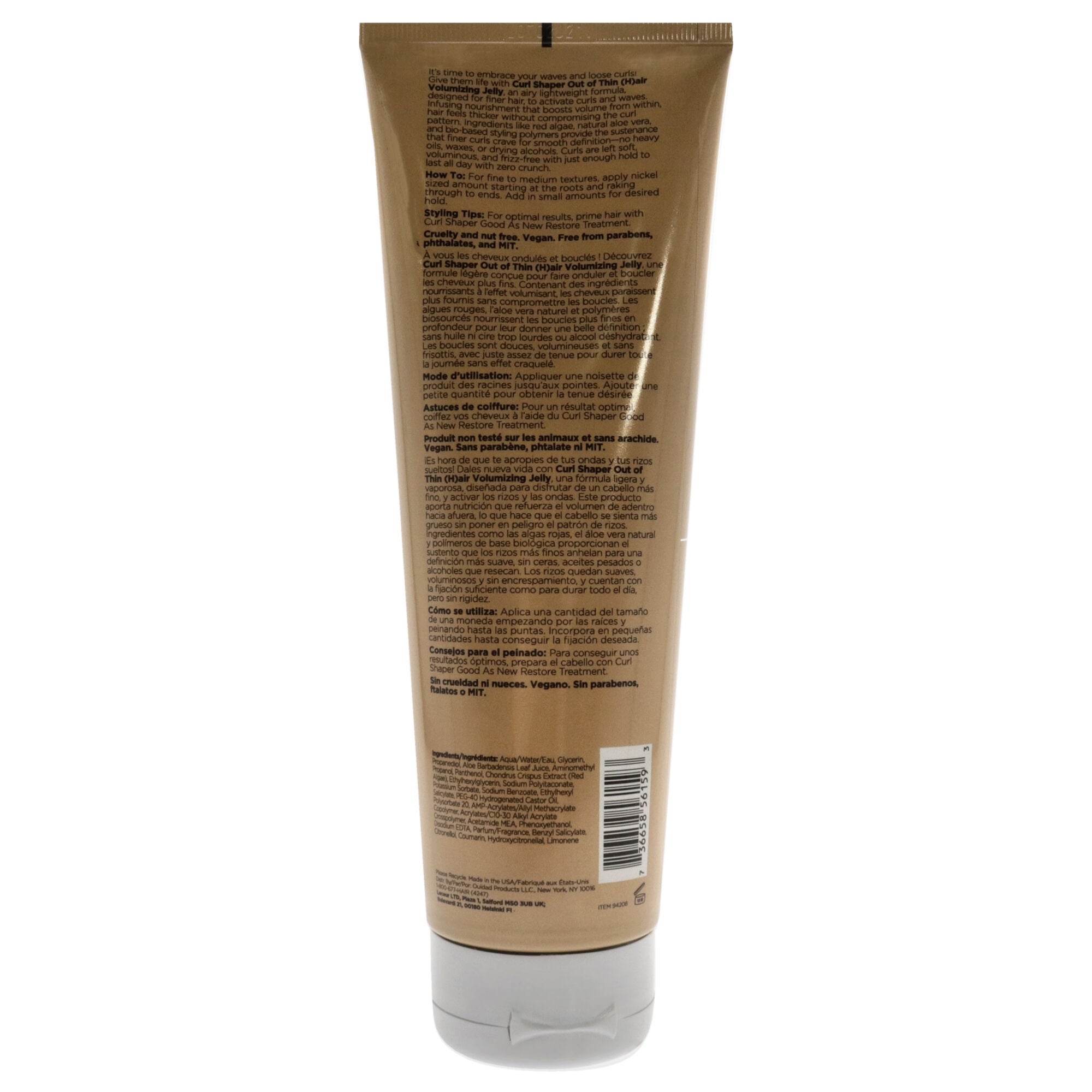 Curl Shaper Out of Thin Hair Volumizing Jelly by Ouidad for Unisex - 8.5 oz Jelly, , alternate image number 3