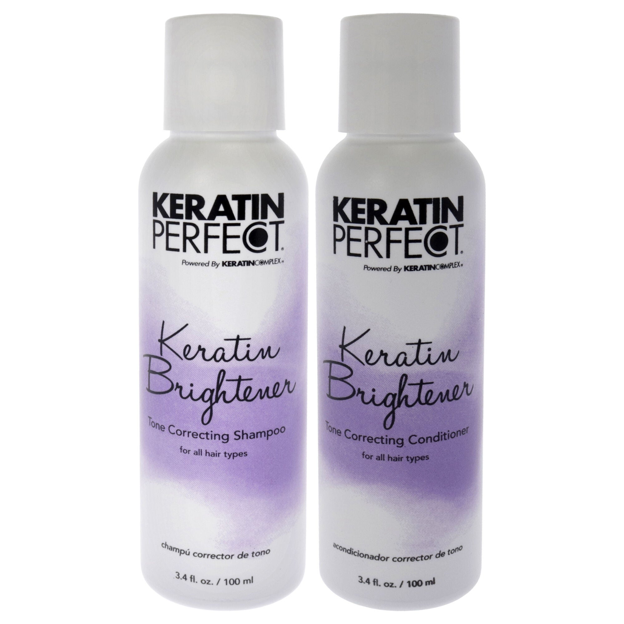 Keratin Brightener Duo by Keratin Perfect for Unisex -2 Pc 3.4oz Shampoo, 3.4oz Conditioner, See Description, alternate image number 4